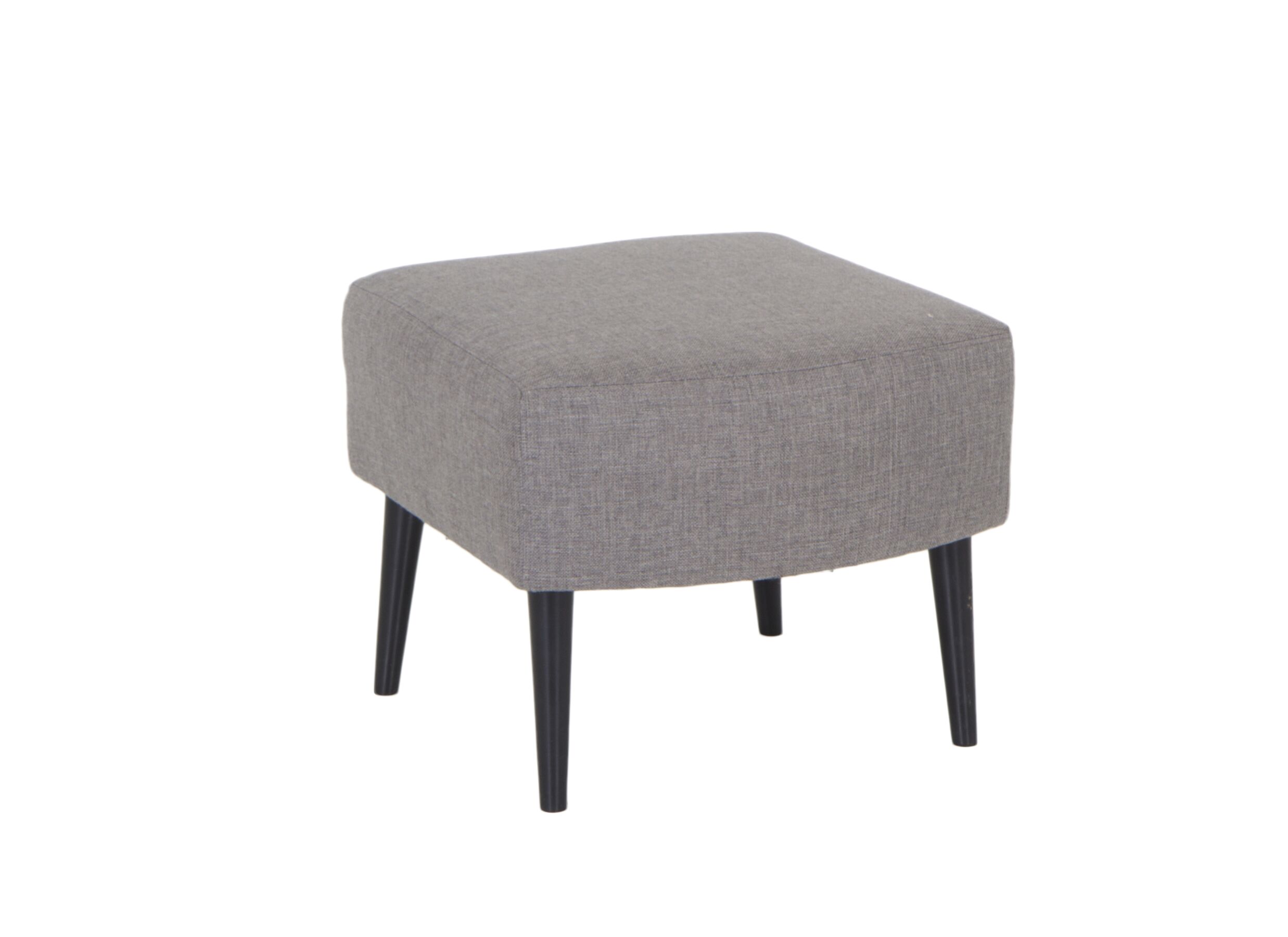 Fauteuil et pouf Canto 76x80x107cm - tissu - taupe