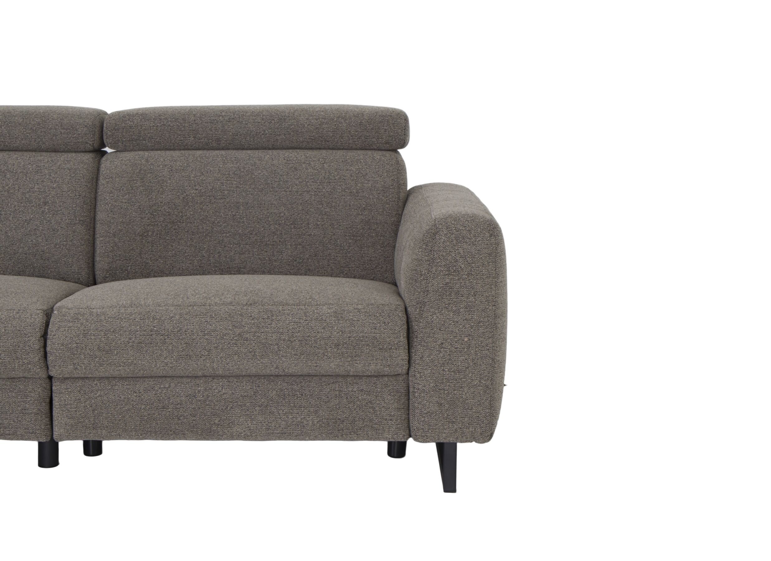 Hoeksalon Vaucluse 314x160cm - stof bruin taupe met relax