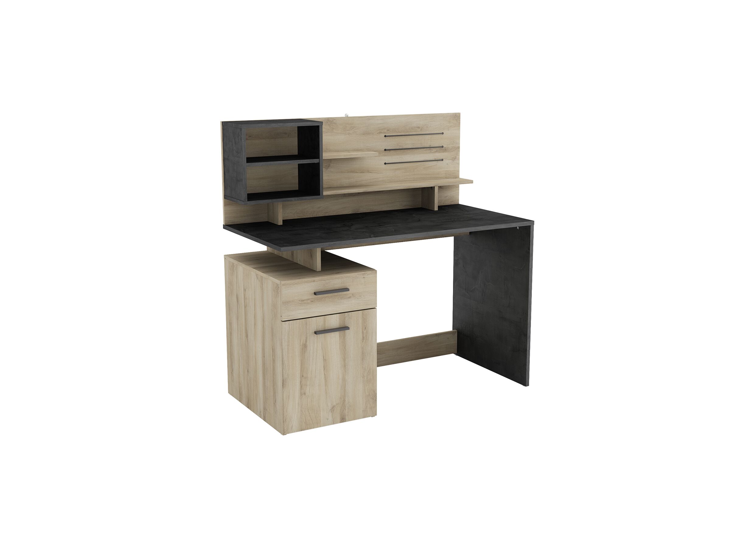 Bureau Malicia 122x59cm - decor - eik & zwart