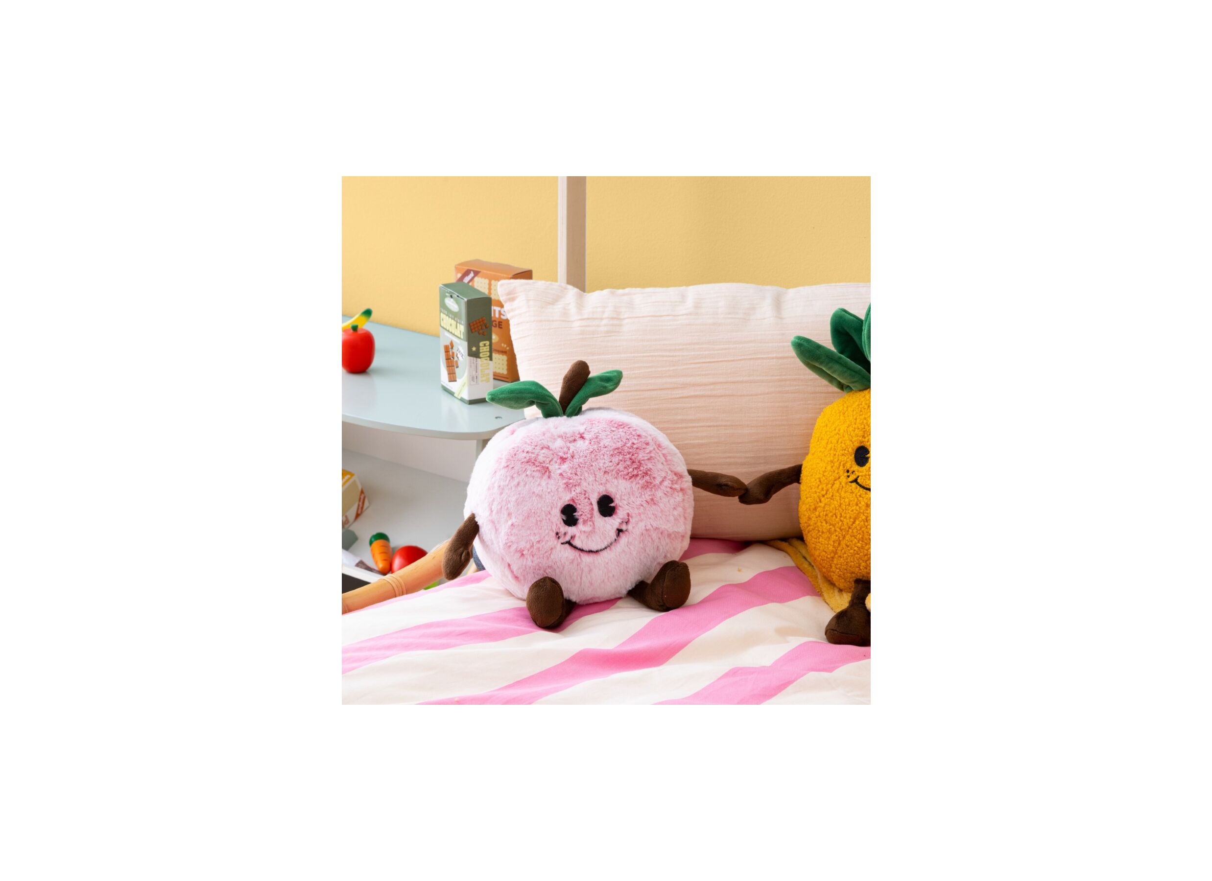 Sfeerfoto - Knuffel Perzik H20cm - stof - peachy roze