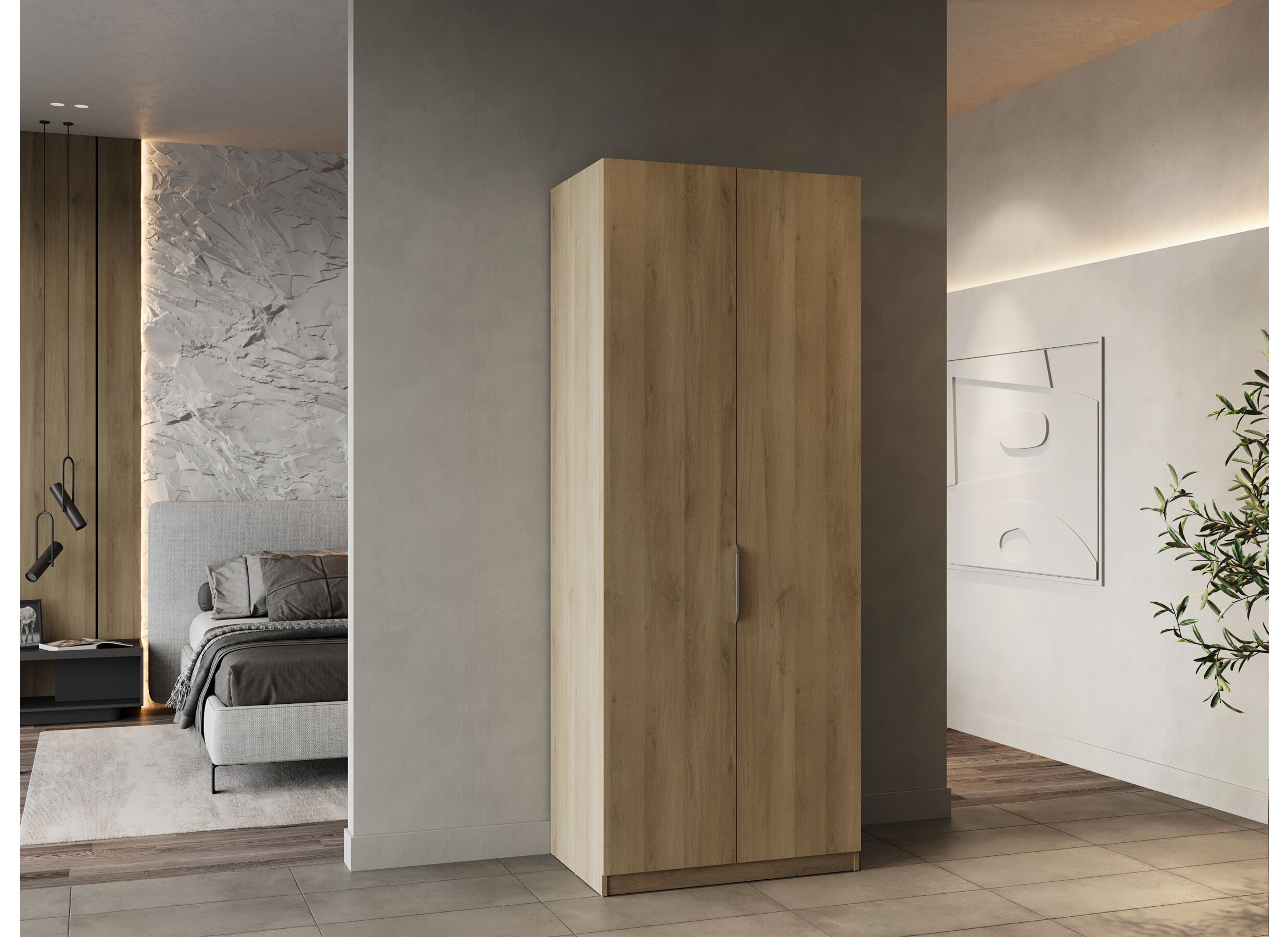 Garde-robe Ghost 79cm - décor - chêne kronberg