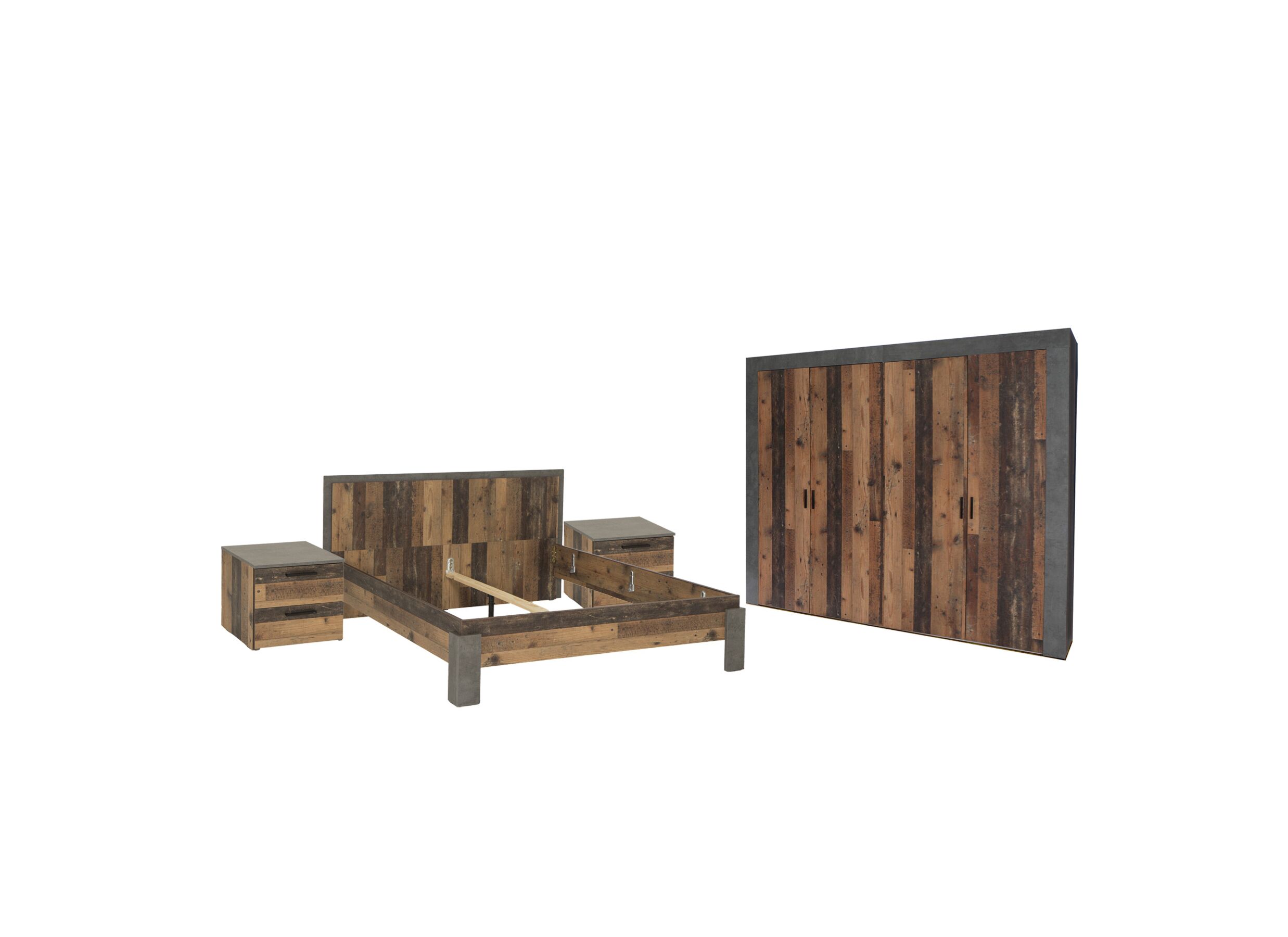 Slaapkamer Attaylar met bed 160x200cm - kleerkast 230cm - Chambre à coucher Attaylar avec lit 160x200cm - armoire 230cm