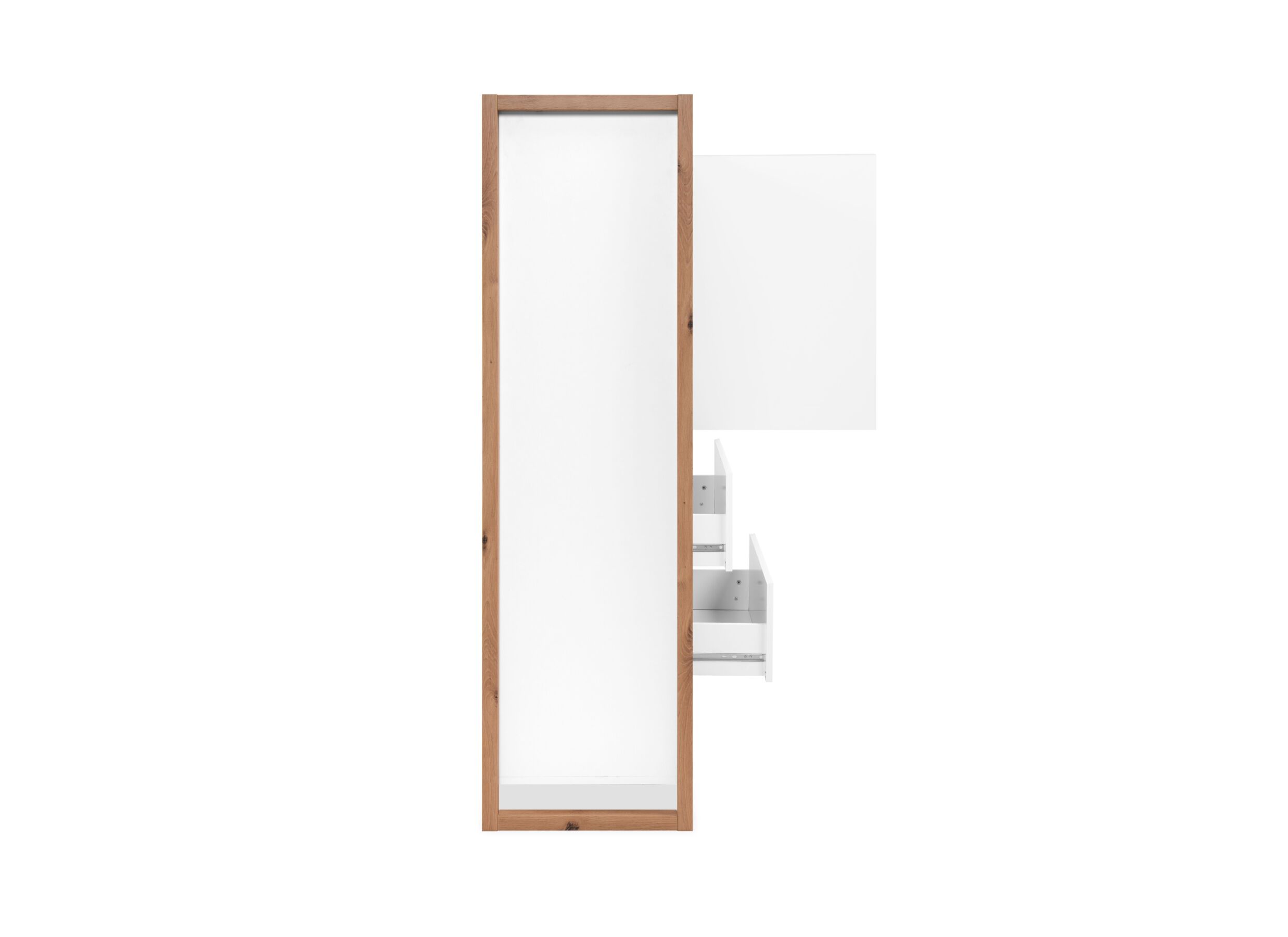 Overzichtsfoto - Kast Denver 120x40x139cm - decor - wit & artisanale eik