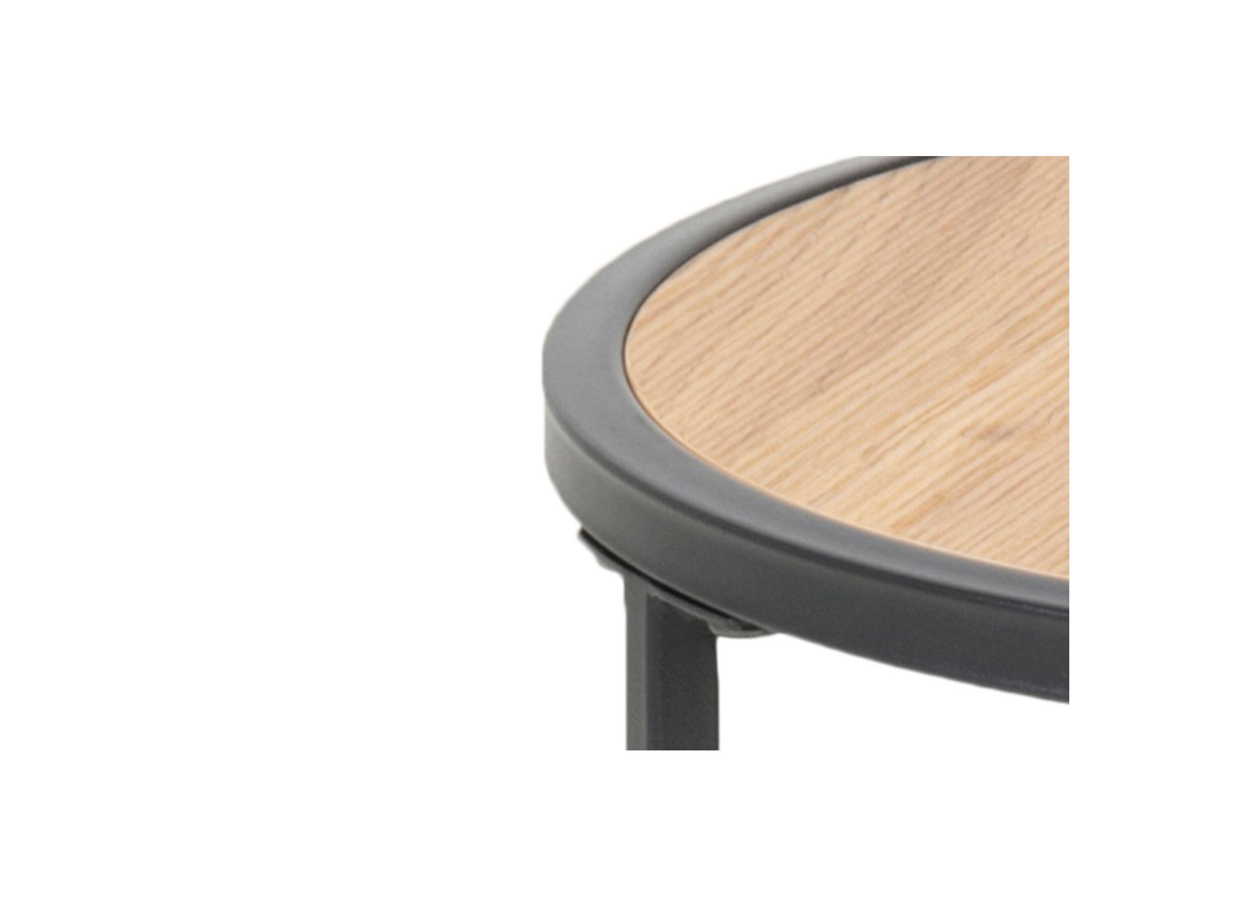 Detail - Table de Salon ronde brun noir
