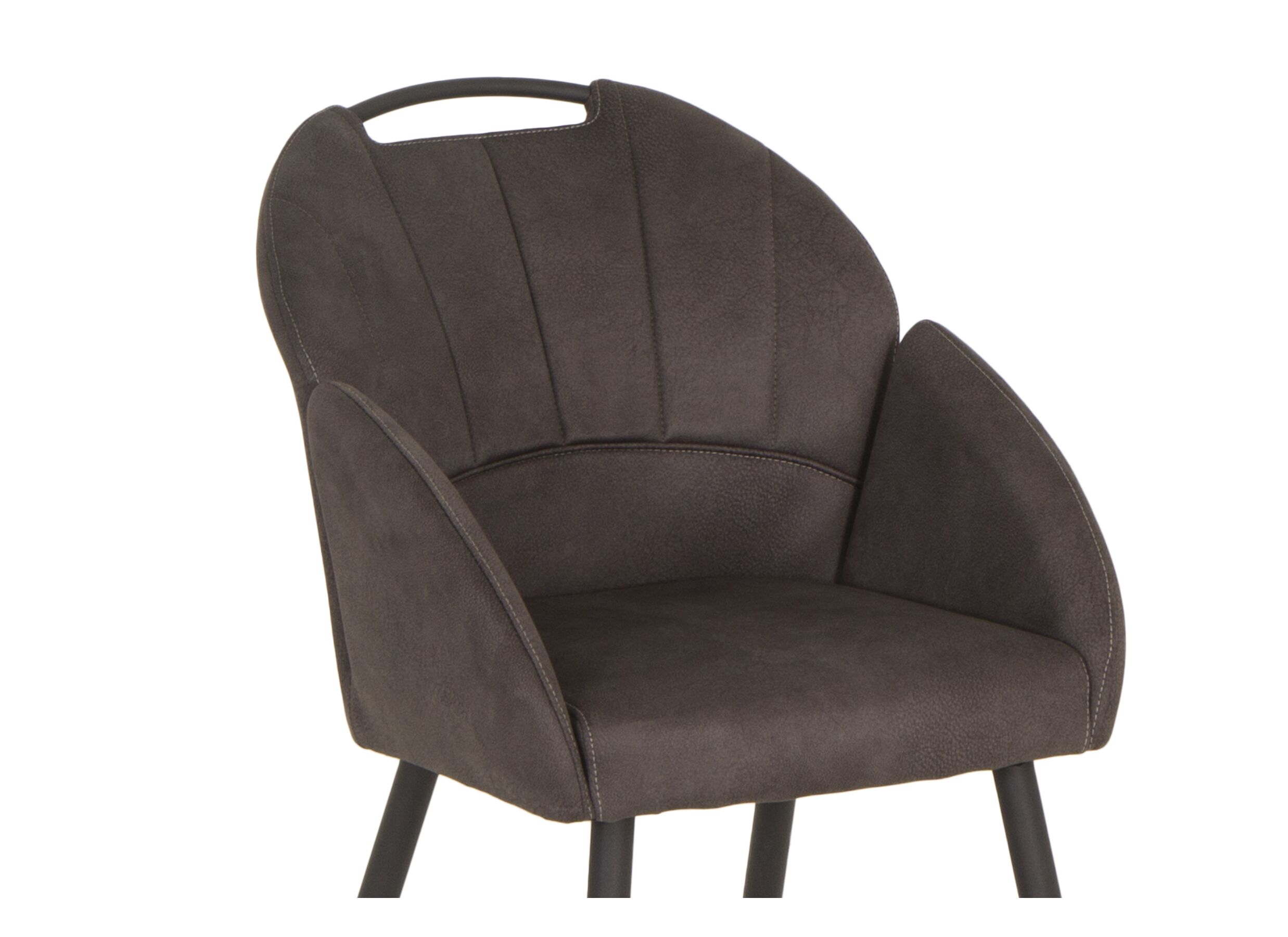 Chaise coque ST2005 55x60x87,5cm - tissu - anthracite