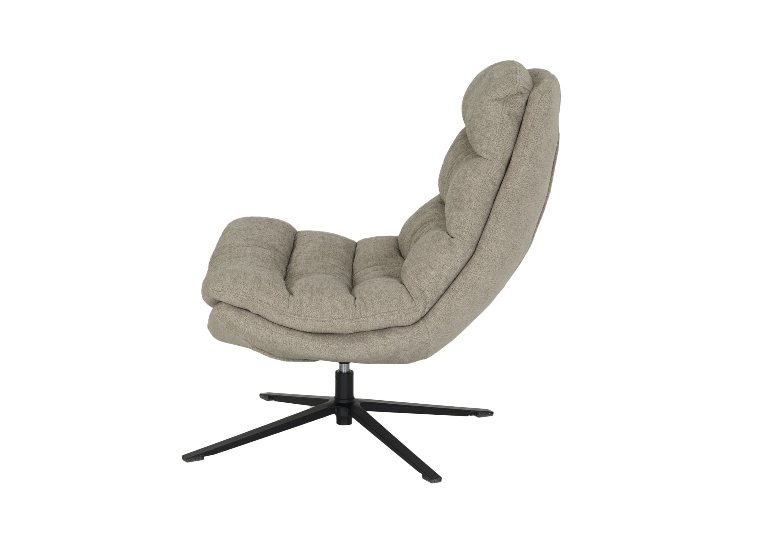 Fauteuil pivotant Pole Pole 82x92x100cm - tissu - beige