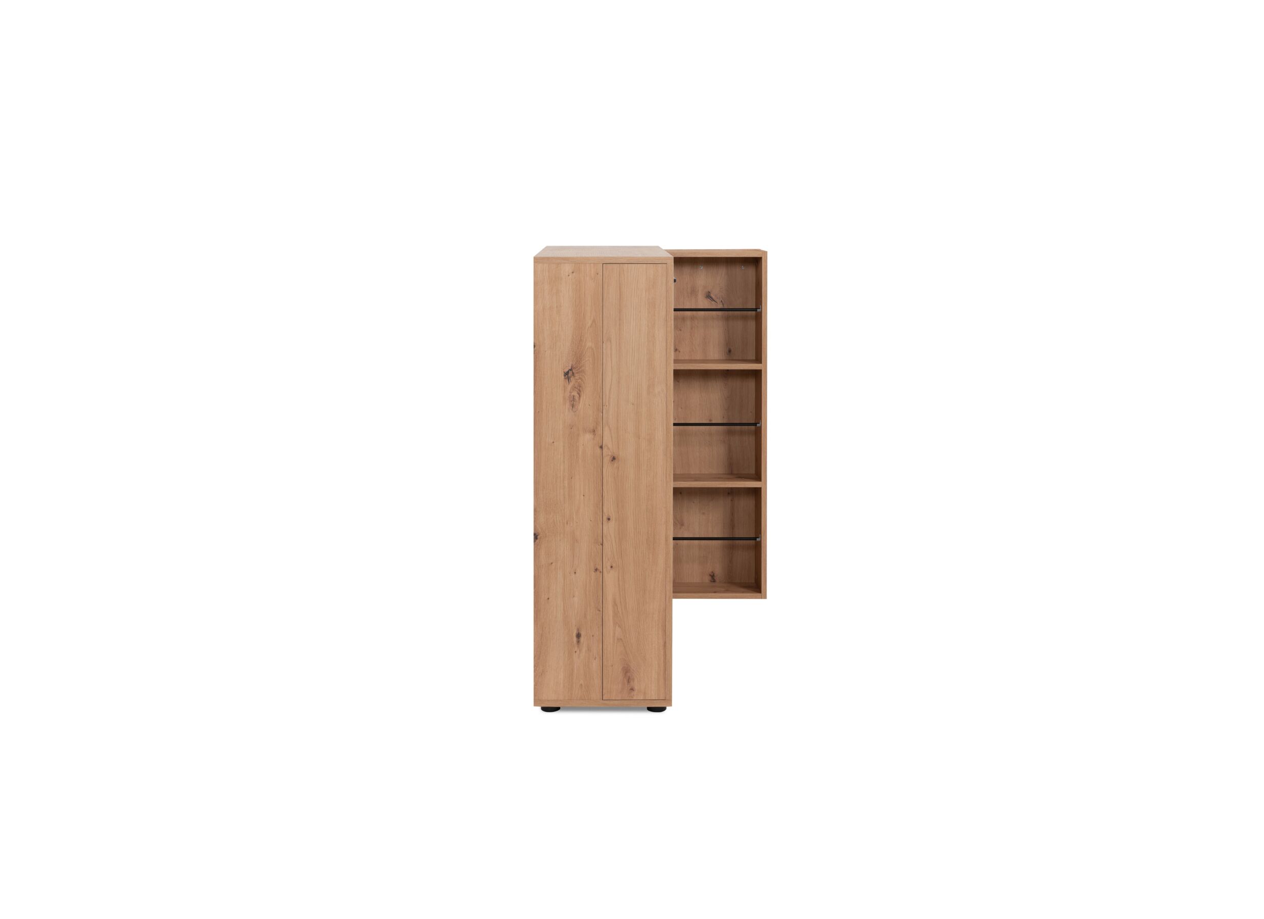 Schoenenkast Satos 100x34x110cm - melamine - artisanale eik