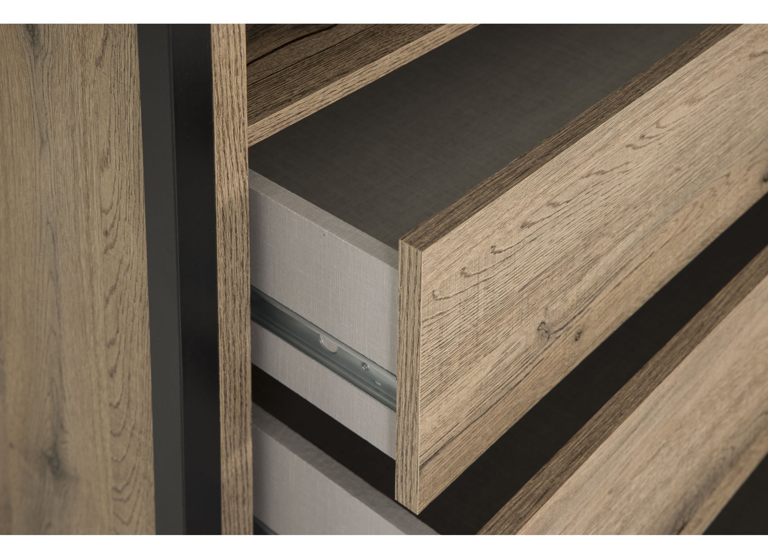 Commode Oriental Tree 109,4x41,5x90,7cm - panneau décor - bartex chêne
