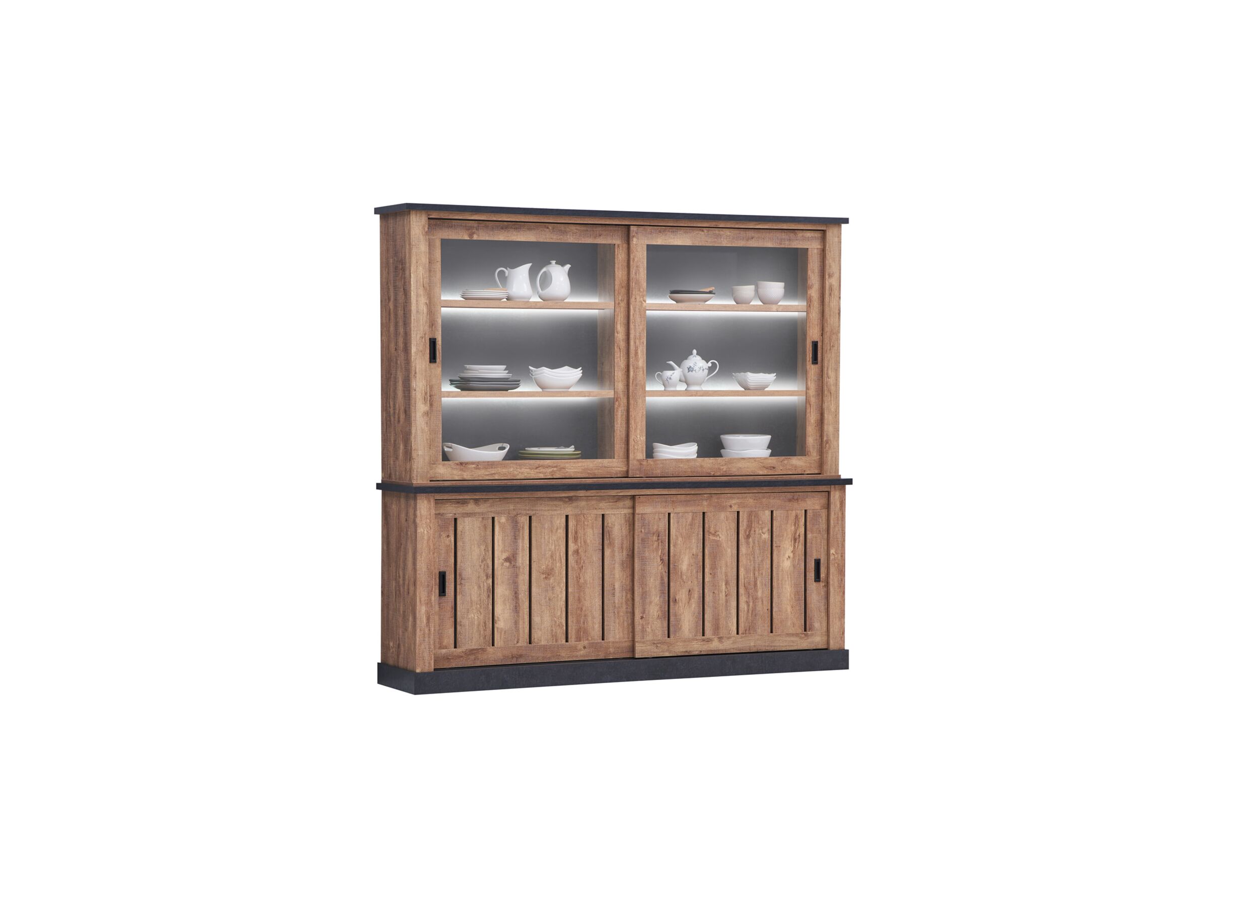 Vitrine Etienne 221cm - Vitrine Etienne 221cm - décor - noir