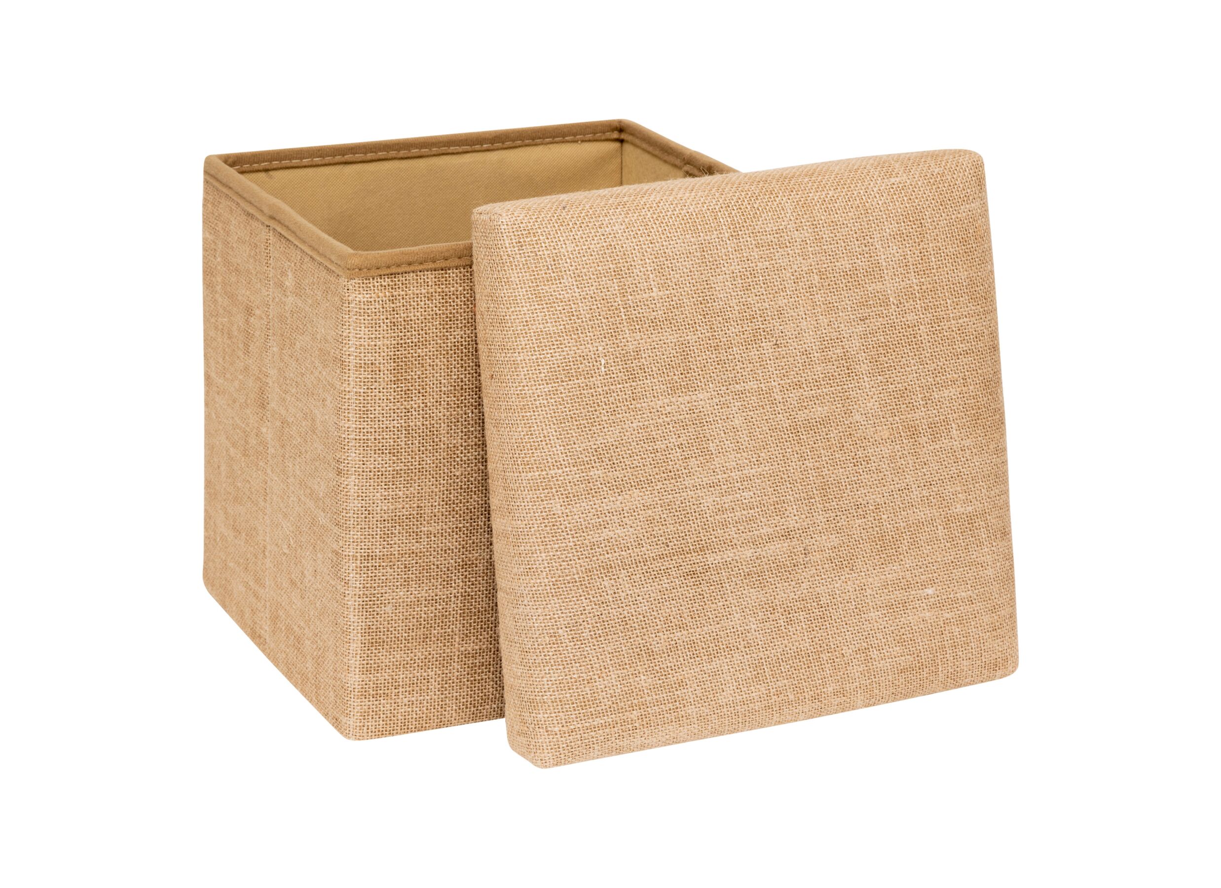 Aperçu - Pouf Pliable 31x31x31cm - jute - naturel