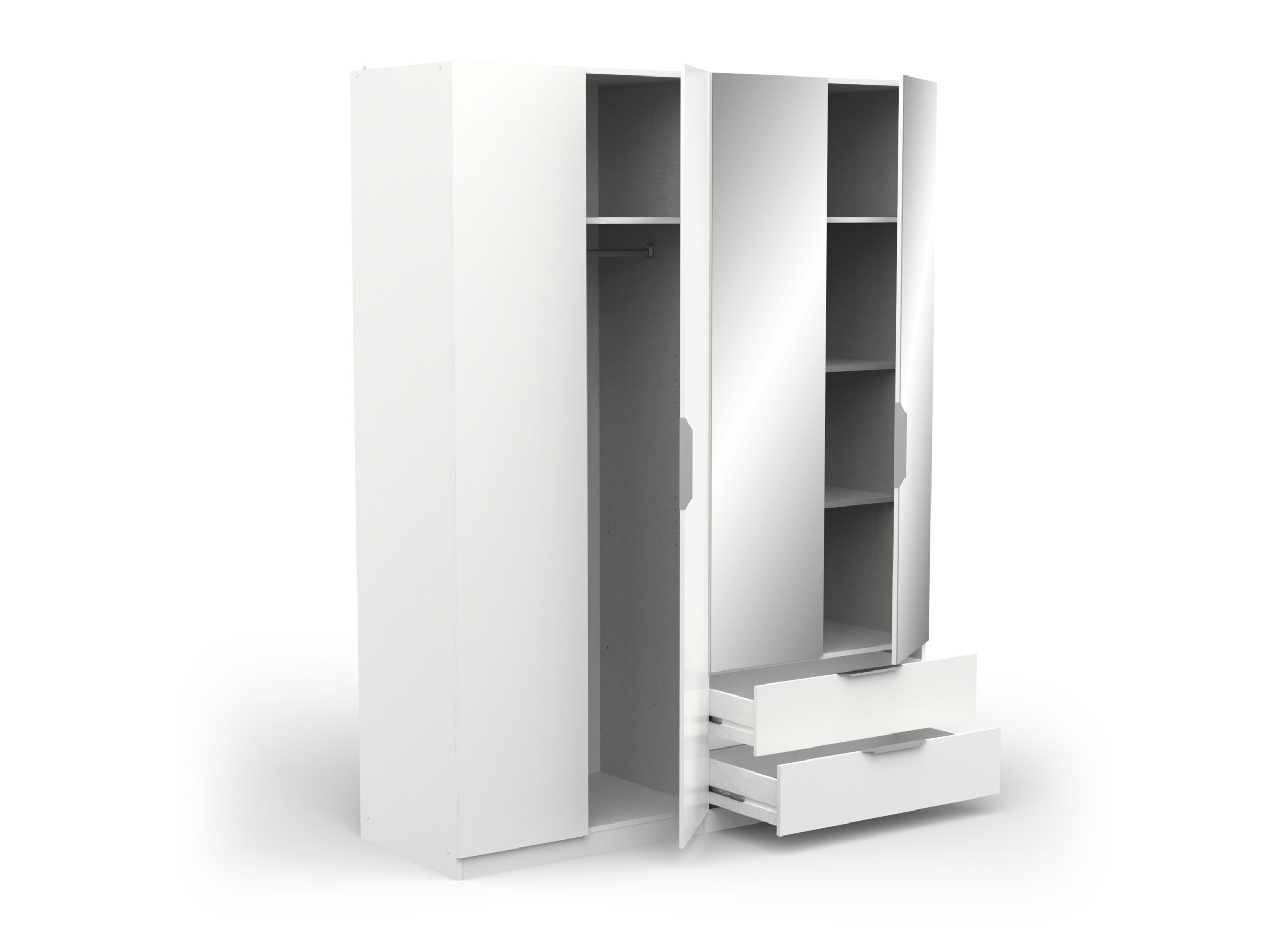 Kleerkast Ghost 157cm - decor - wit