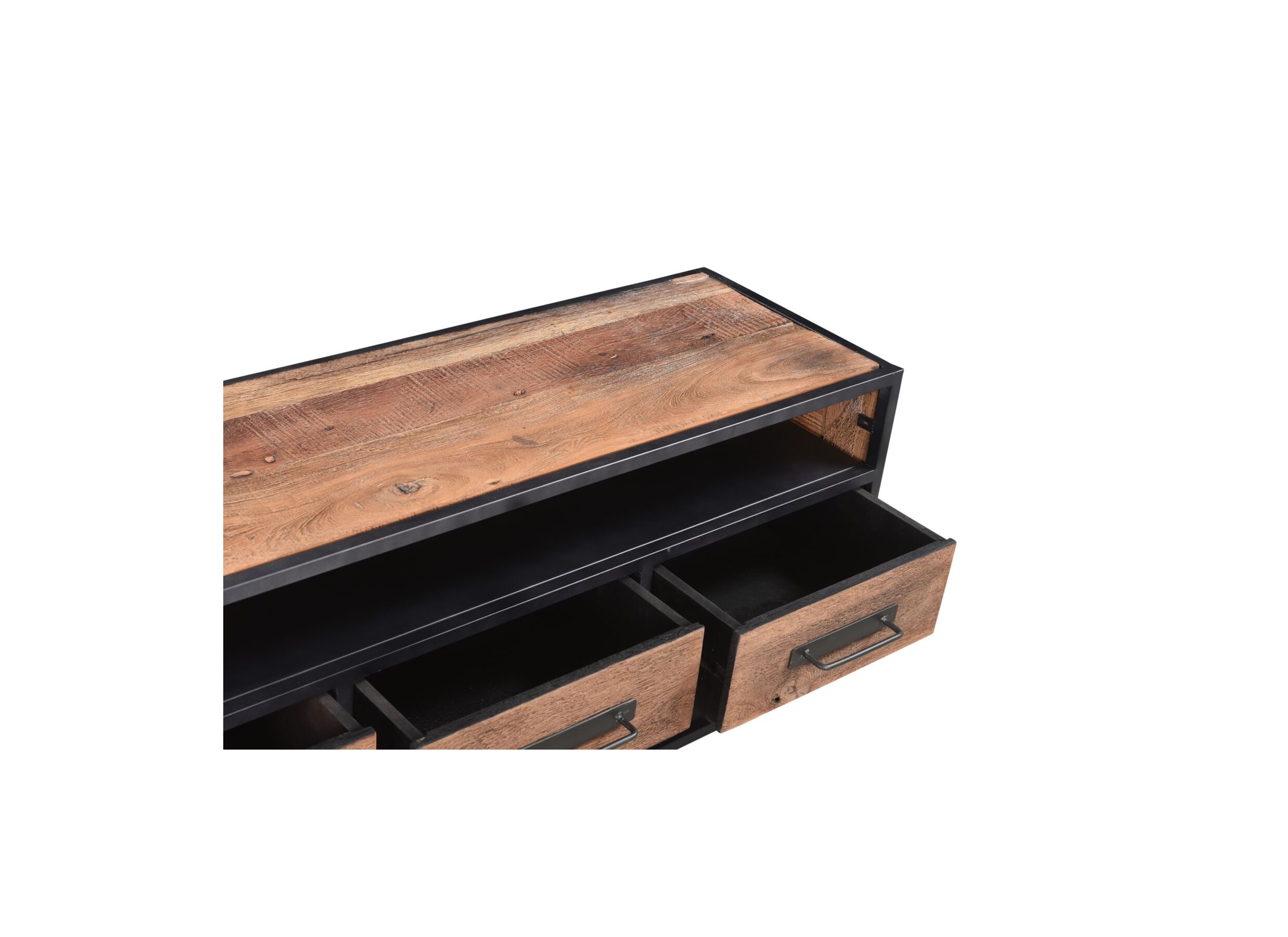 Detail - Meuble TV Valentina 130cm - manguier massif - naturel