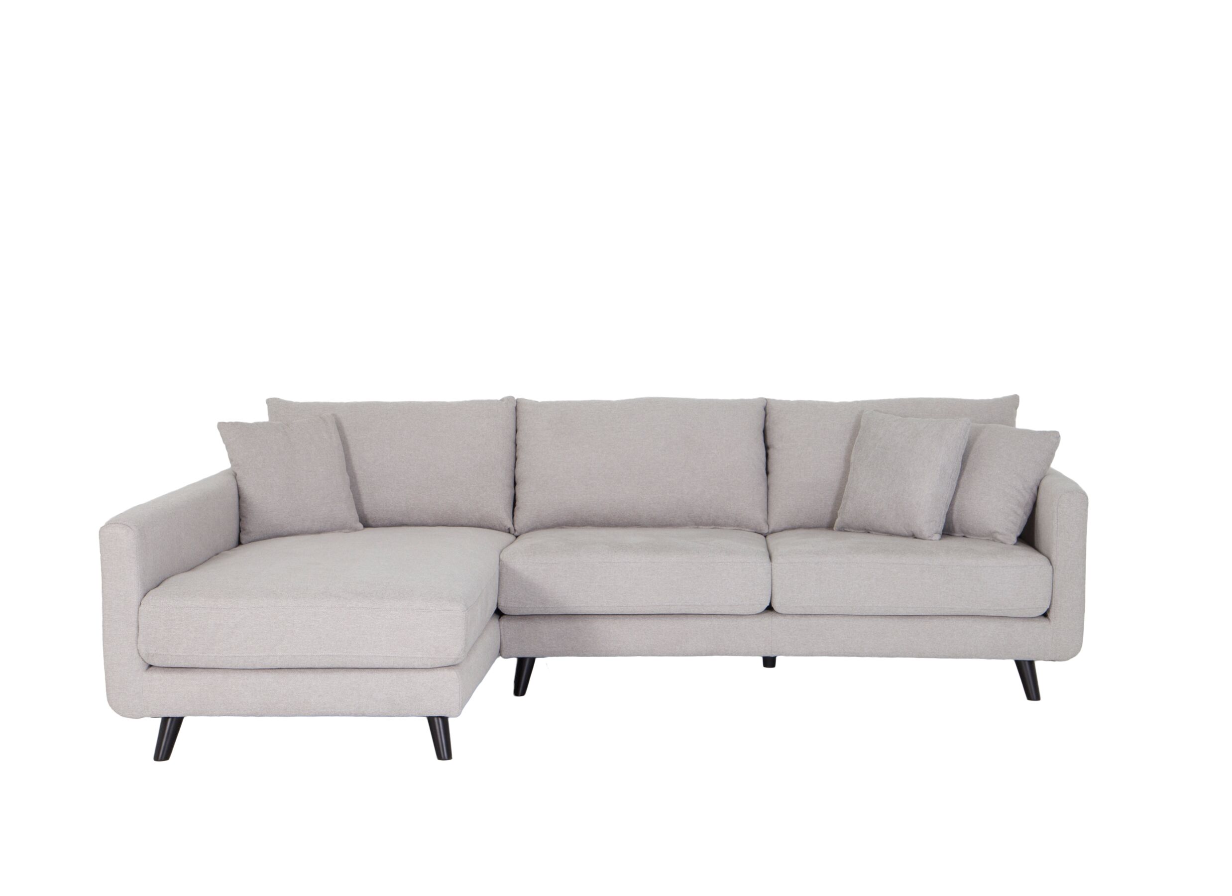 Hoeksalon Pretorio 264x167cm - stof - grijs