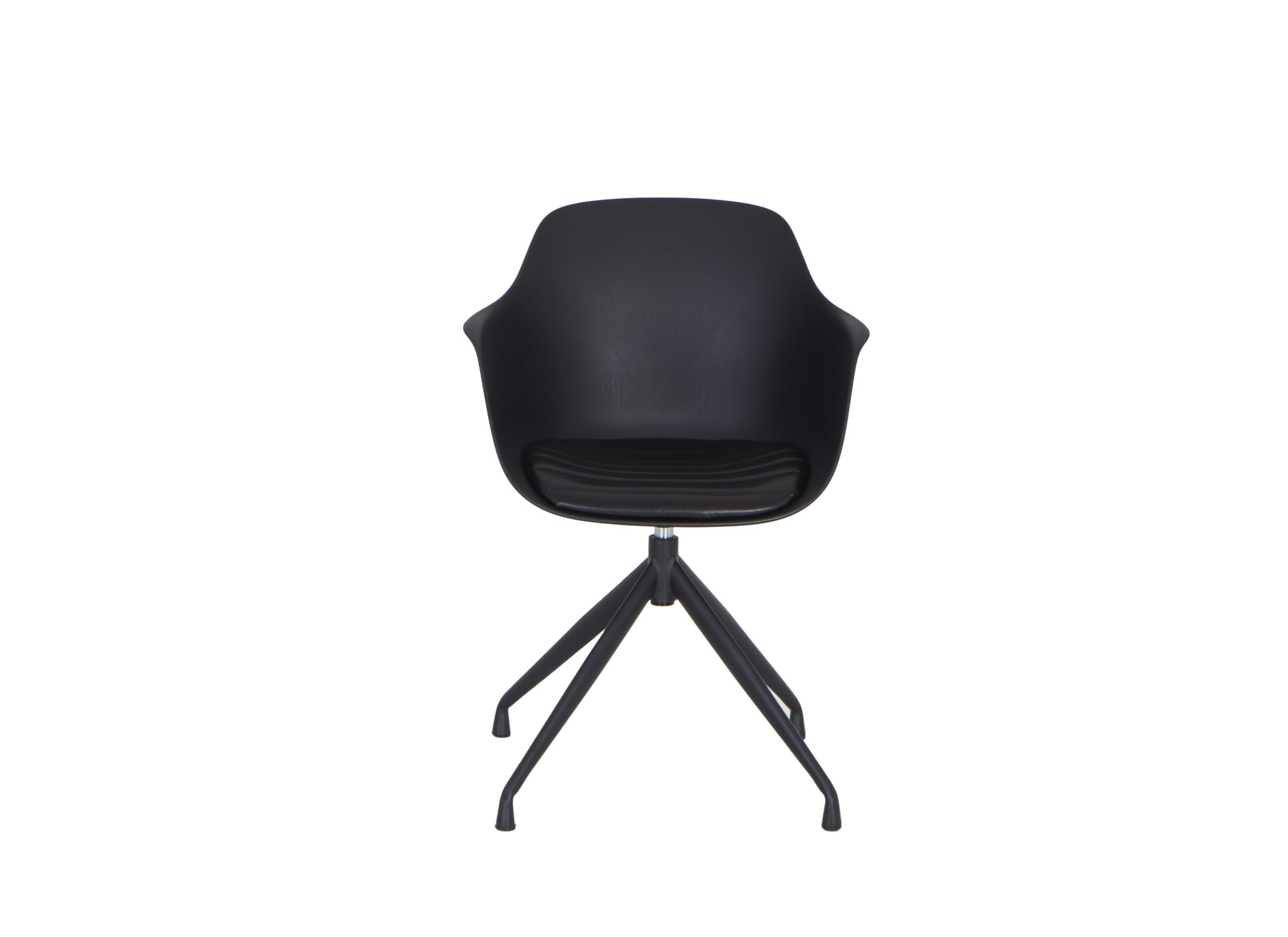 Chaise pivotante Burning 58x55x83.5cm - similicuir - noir