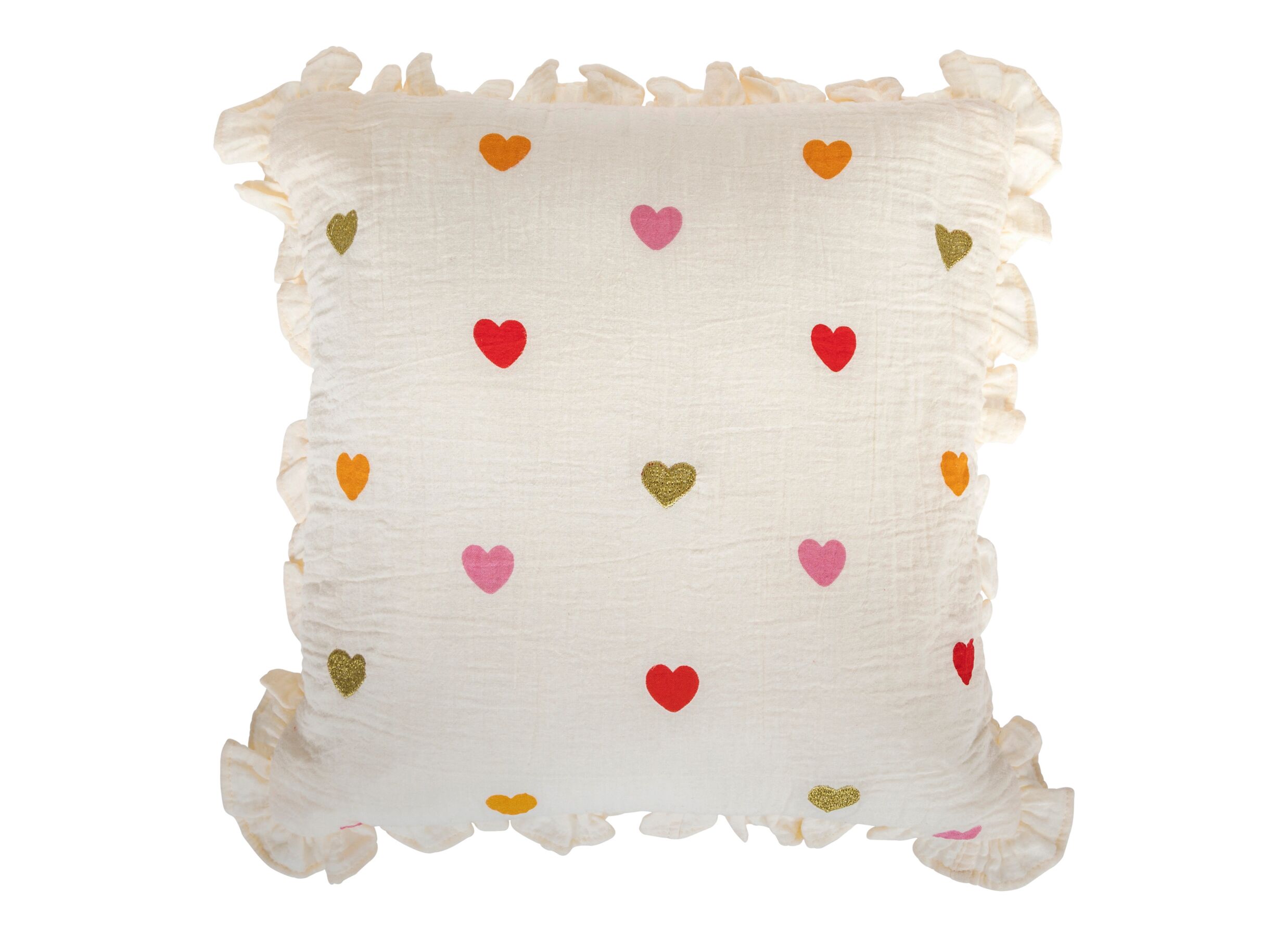 Kussen Amour 40x40cm - katoen & polyester - wit - Coussin Amour 40x40cm - coton & polyester - blanc