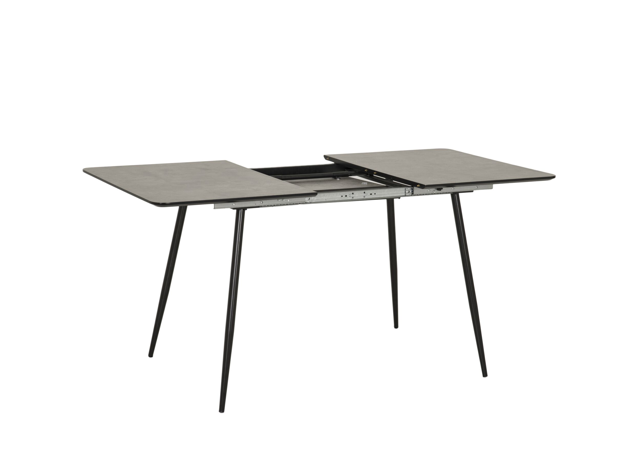 Table Dixon 120/160x80cm - MDF - béton