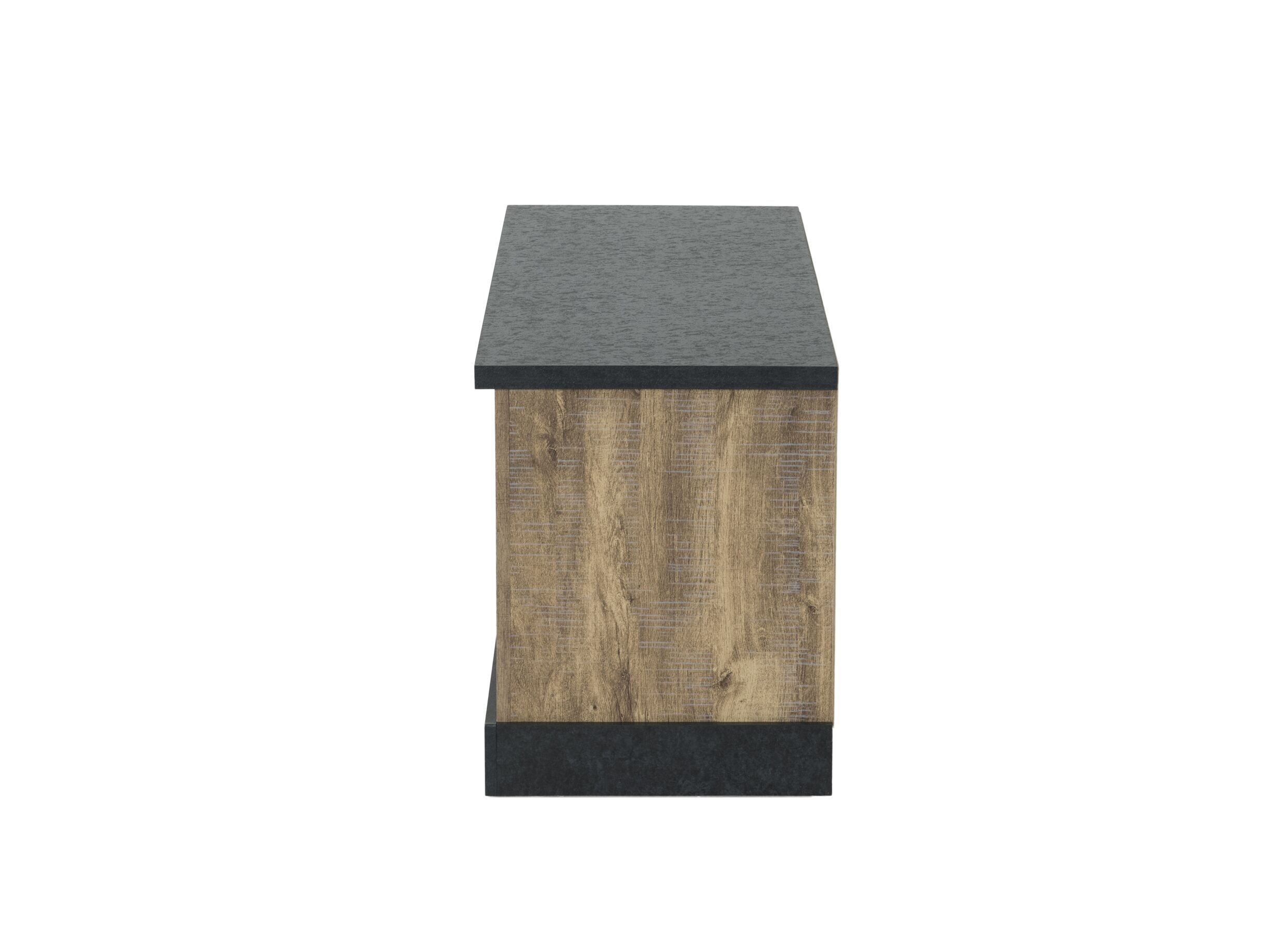Tv-meubel Etienne 132cm - meubelplaat - industriële eik & zwart