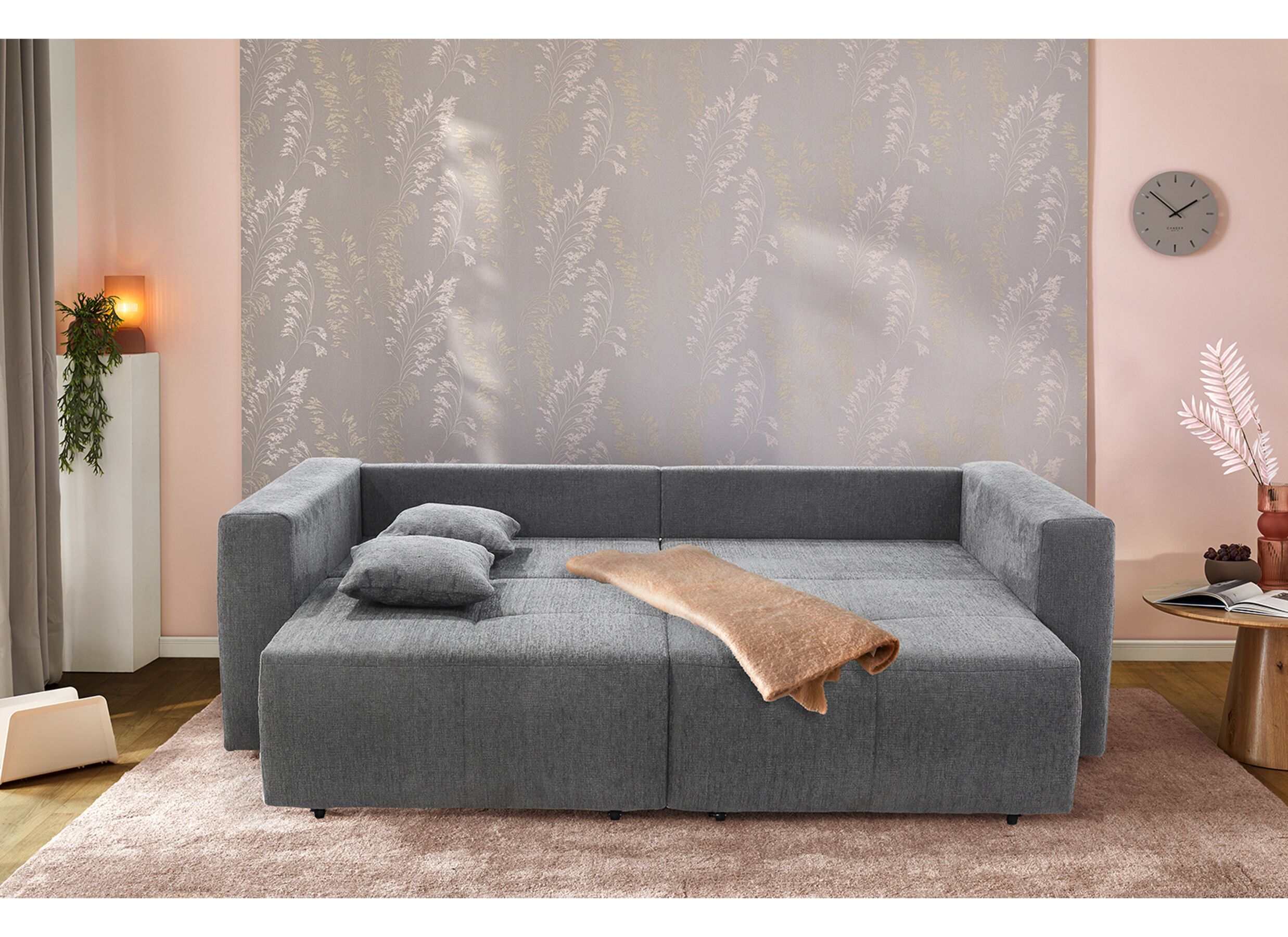 Sfeerfoto - Zetel Relax Bigsofa 4-zit - stof - chenil middengrijs