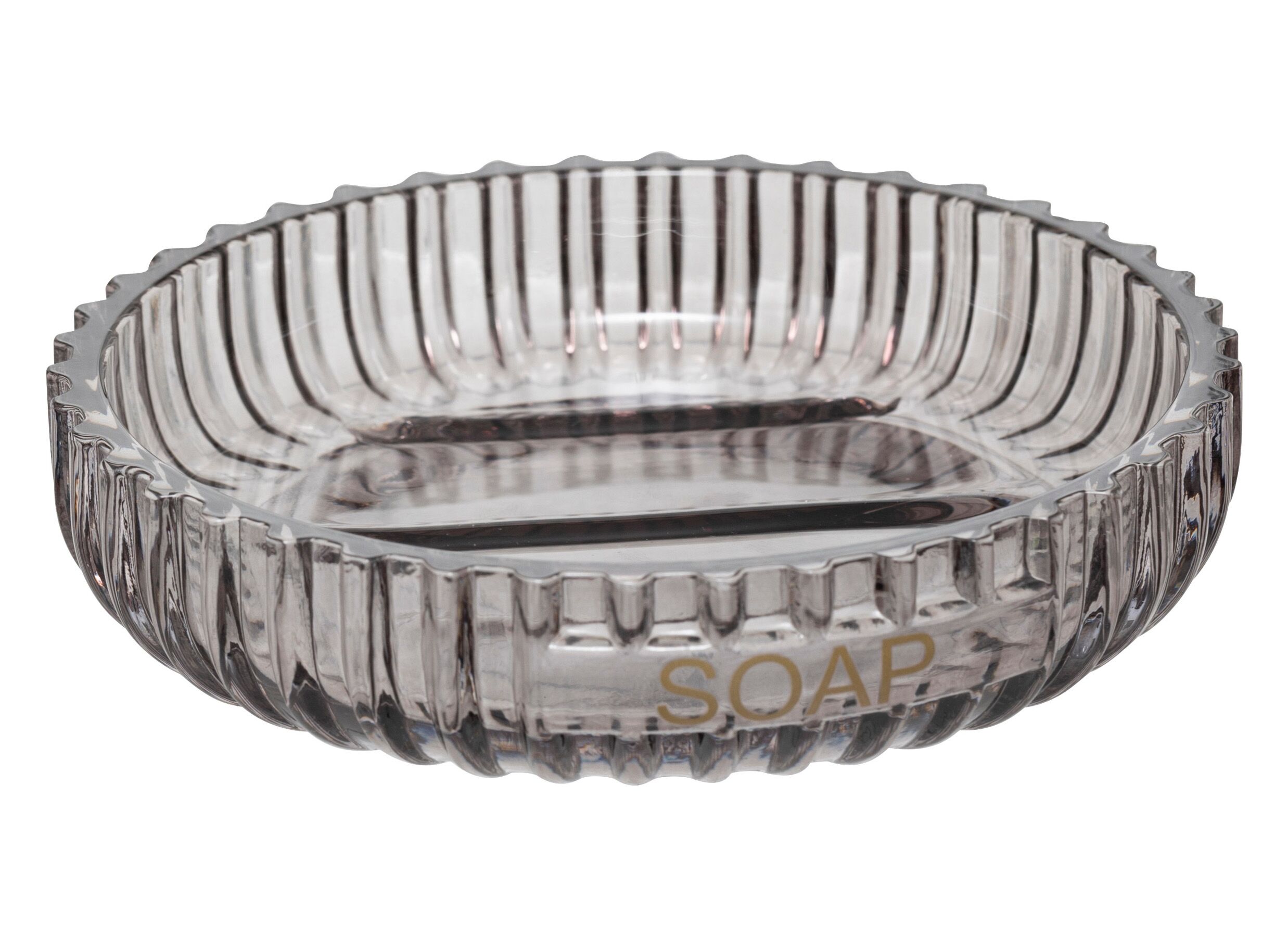 Plus Important - Porte-savon Glass Ø11x2,5cm - verre - gris