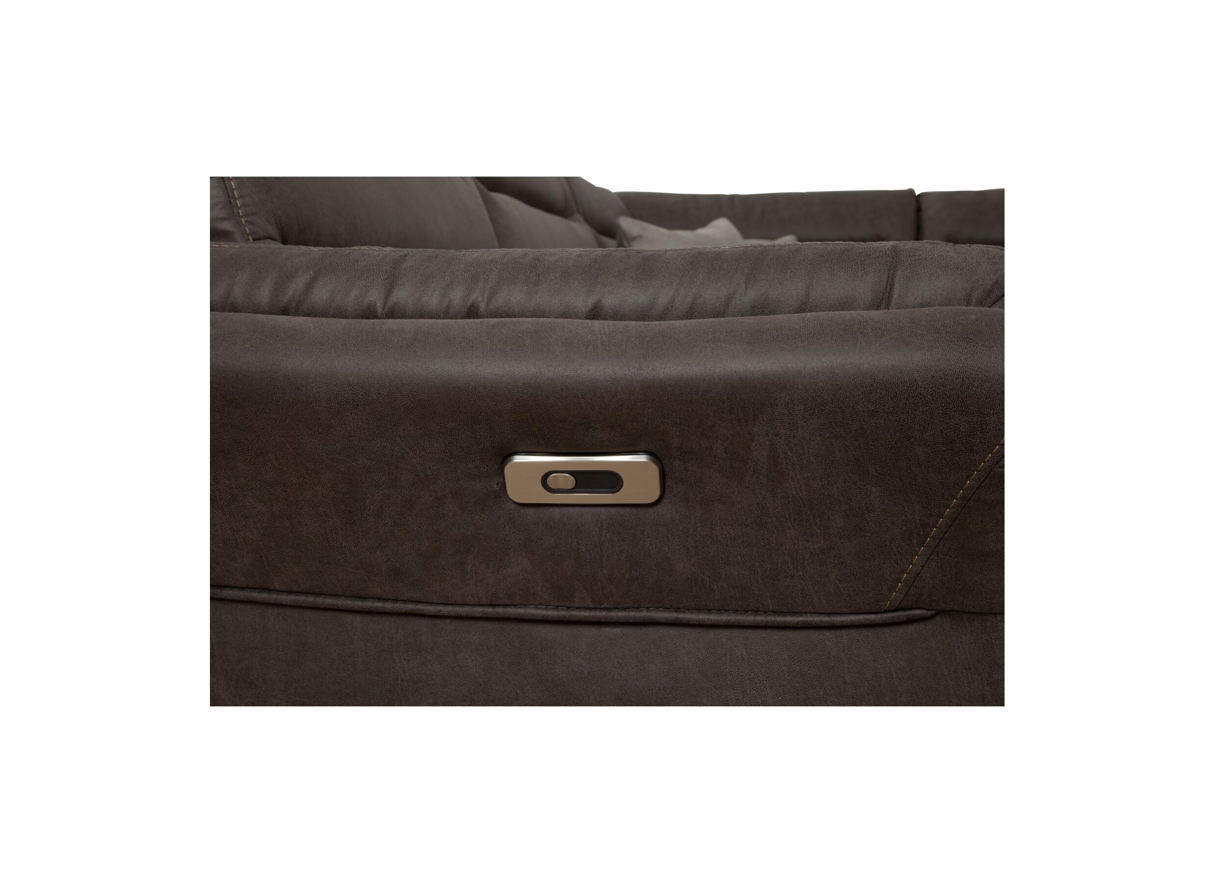 Hoeksalon Foreno 350x268cm - stof - grijs met relax