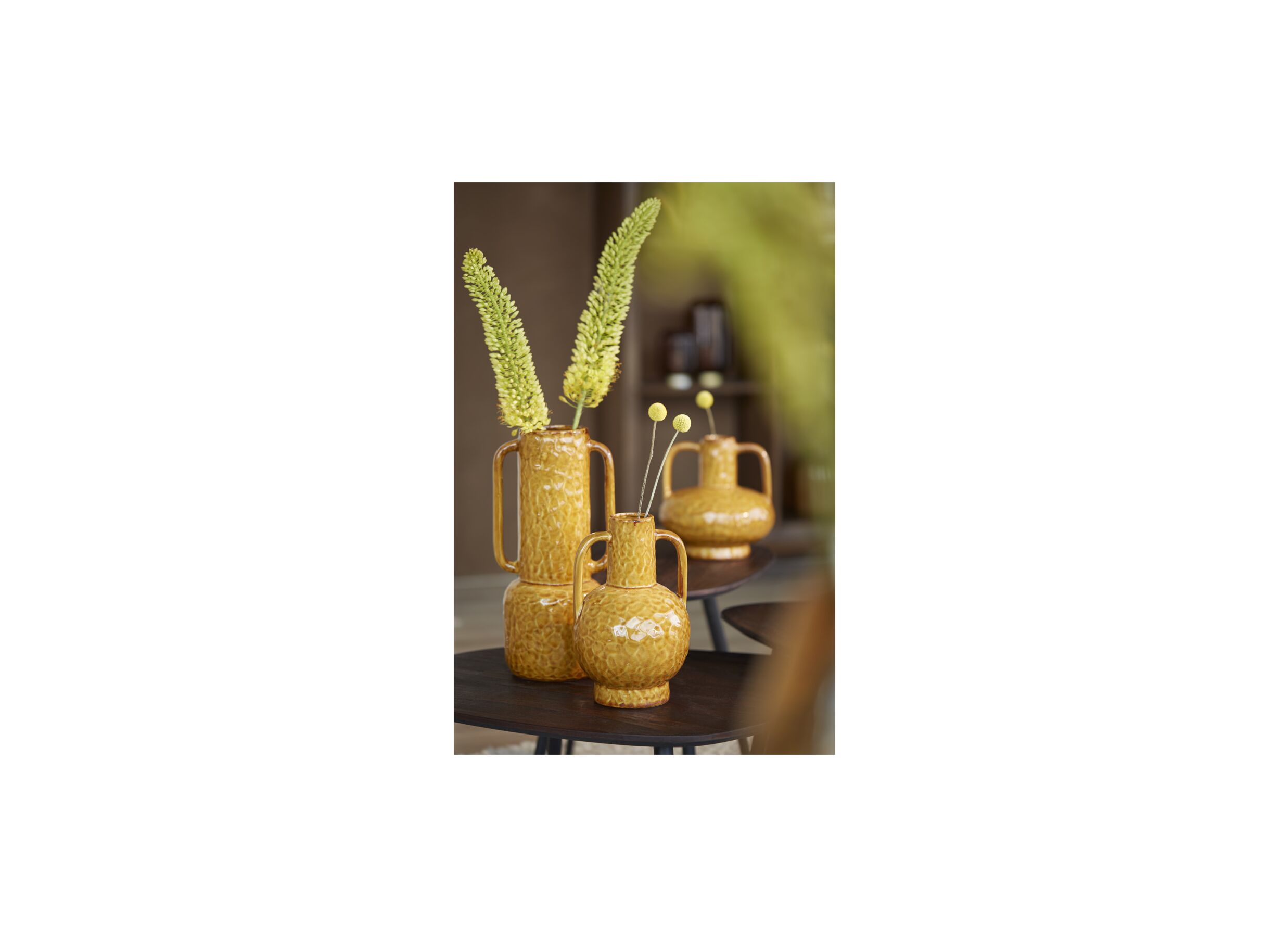 Foto ambiance - Vase Ziro H20cm - céramique - ocre