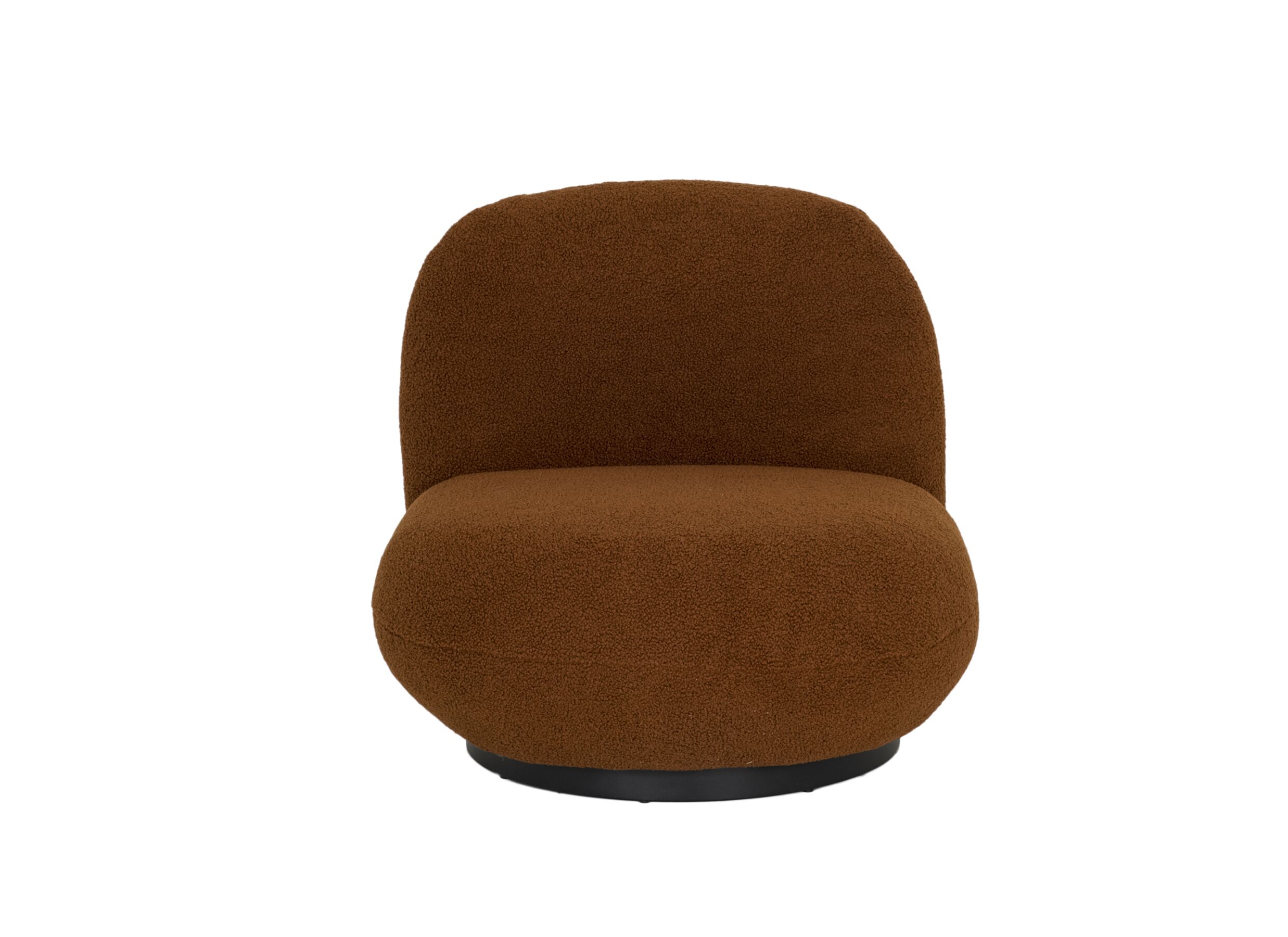 Aperçu - Fauteuil pivotant Criollo 91x95x71cm - bouclé - brun rouille