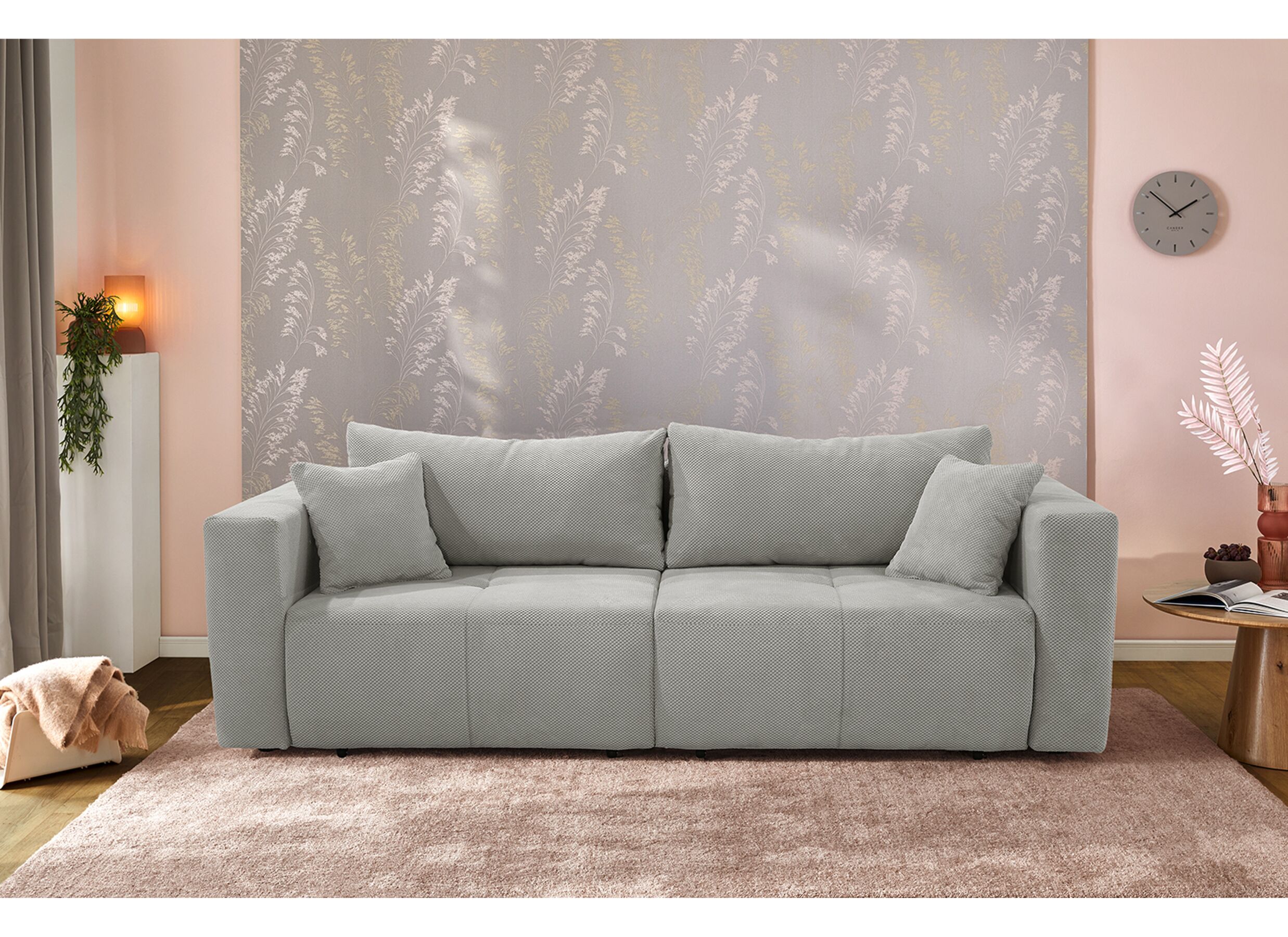 Sfeerfoto - Zetel Relax Bigsofa 4-zit - stof - lichtgrijs