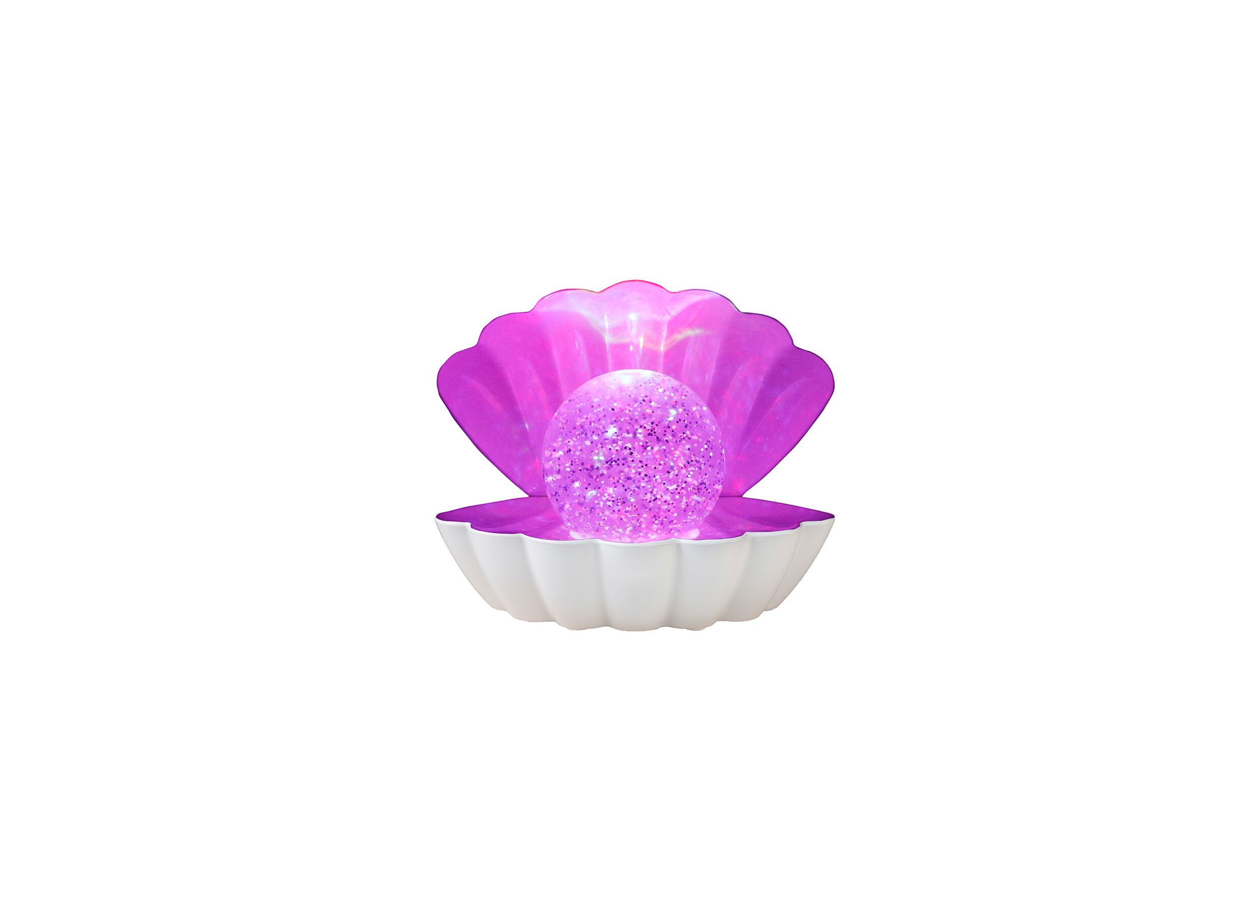 Tafellamp Shell - kunststof - wit/paars - Lampe de table Shell - plastique - blanc/mauve