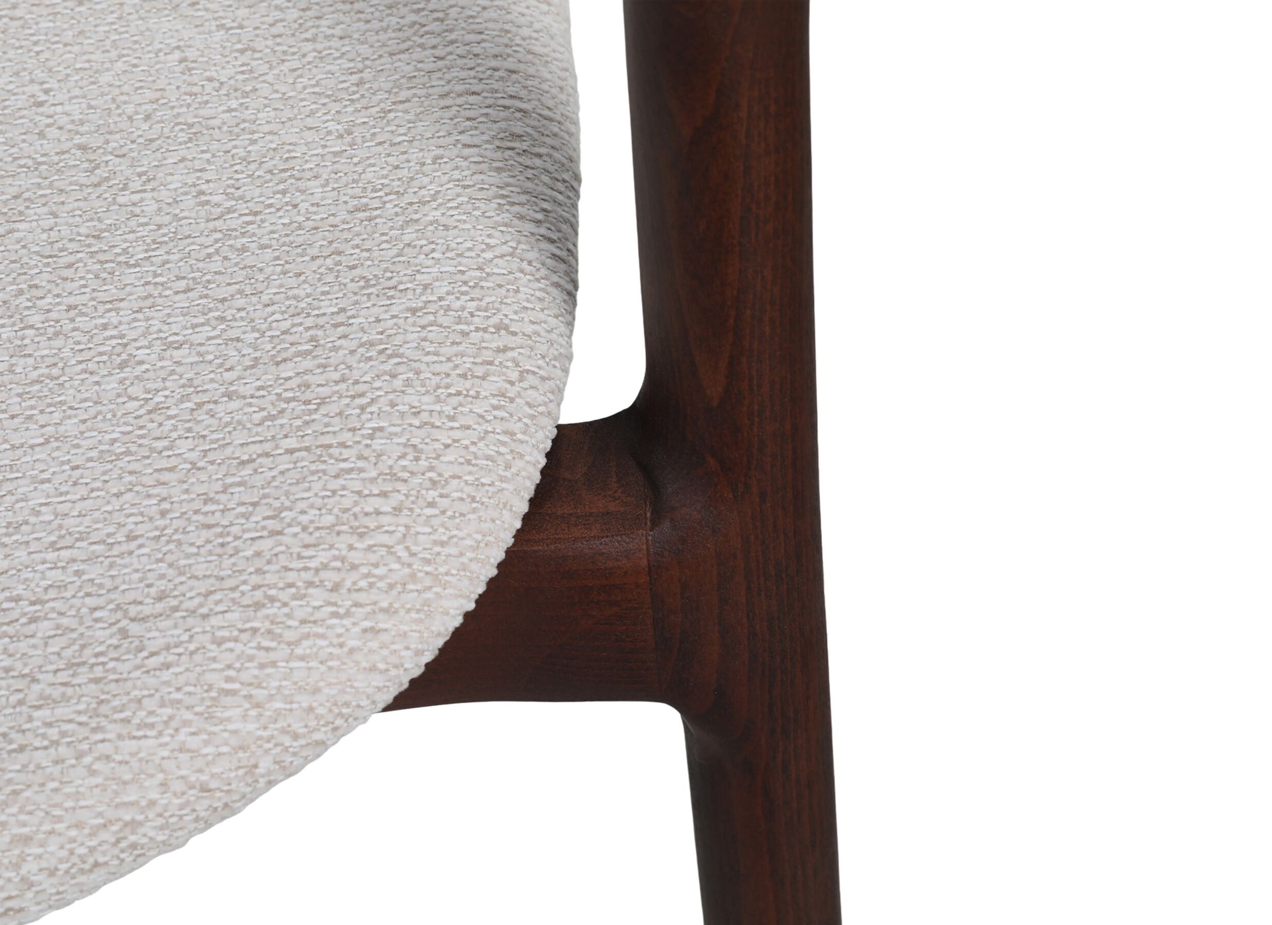 Detailfoto - Stoel Pedro 49,5x57x77,5cm - beuk massief - dark walnut