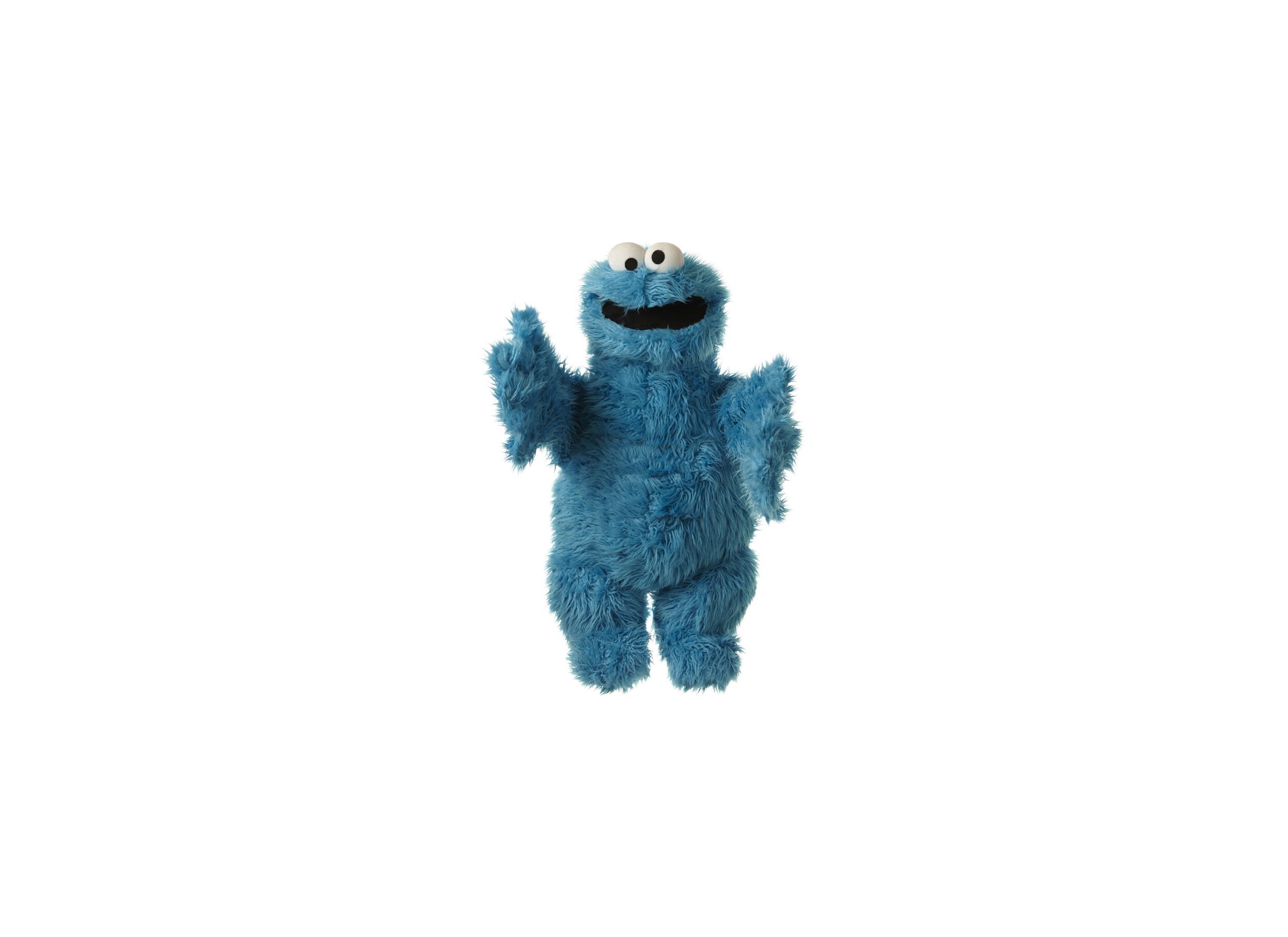 Plus Important - Marionnette à main Sesame street Cookiemonster H65cm - polyester - bleu