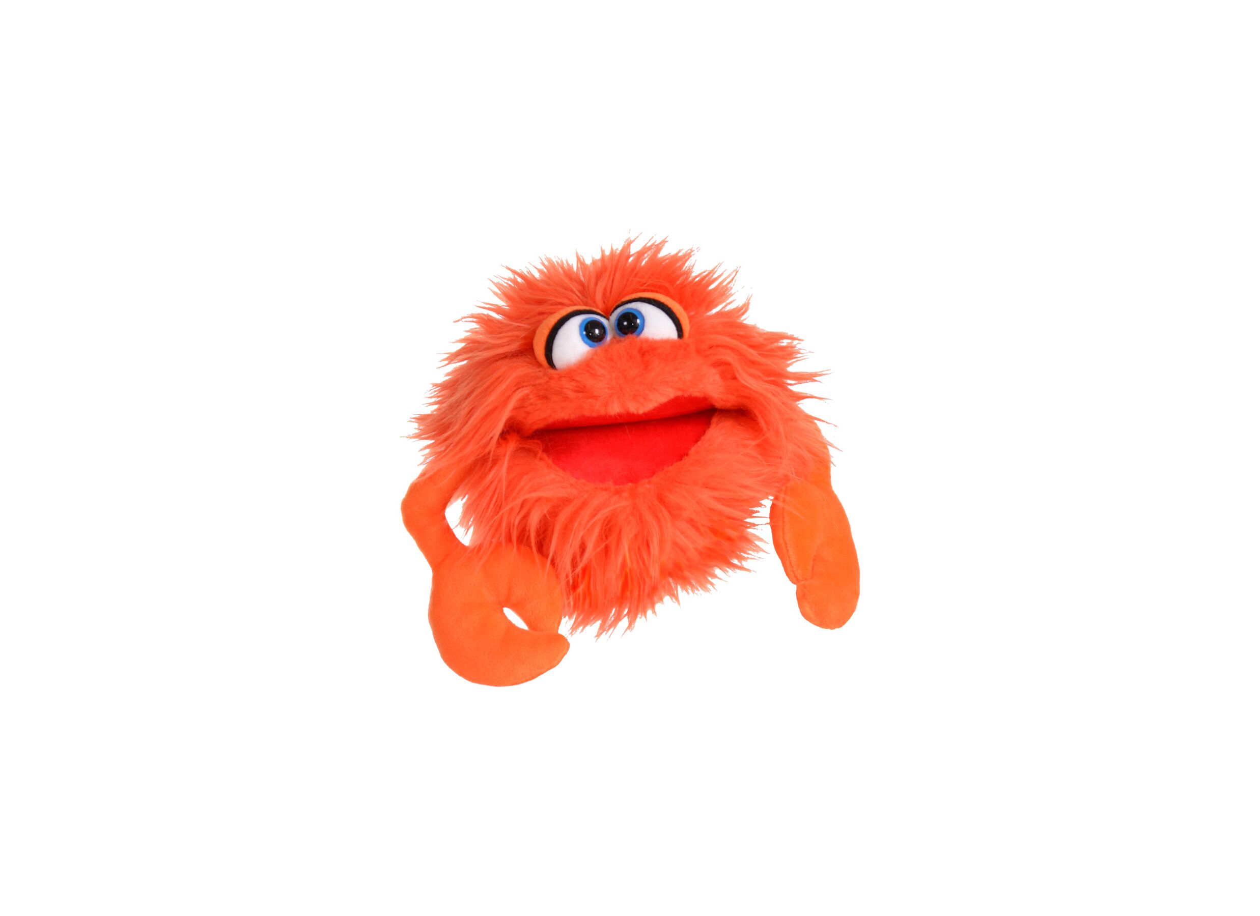 Handpop Knipser Krab H16cm - polyester - oranje - Marionnette à main Knipser Crabe H16cm - polyester - orange