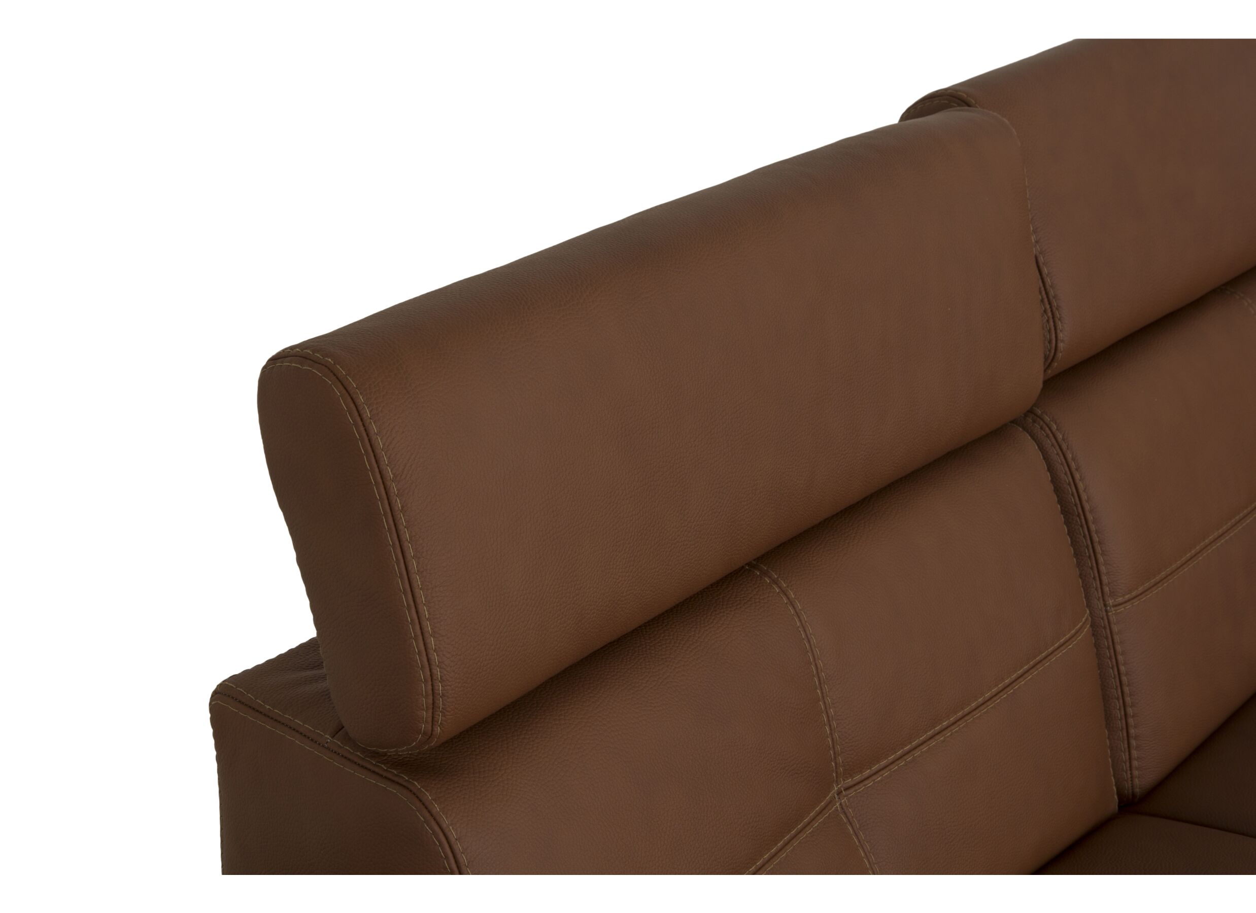 Hoeksalon Lana 289x227cm - leder - bruin