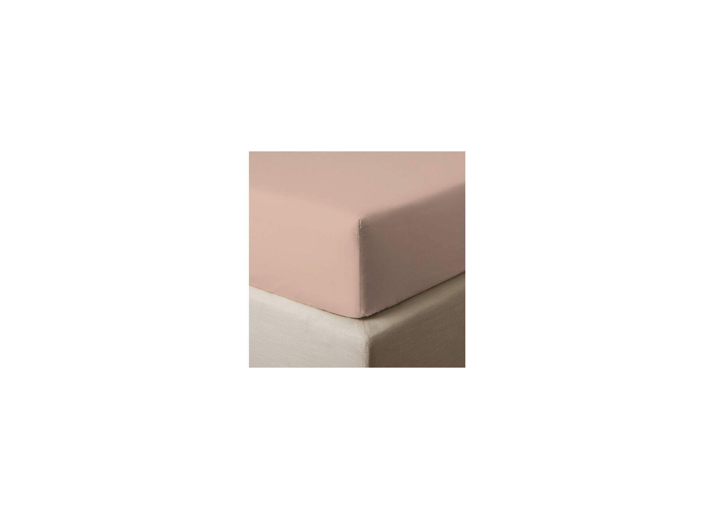 Drap-housse 180x200cm coton rose - Drap-housse 180x200cm coton rose