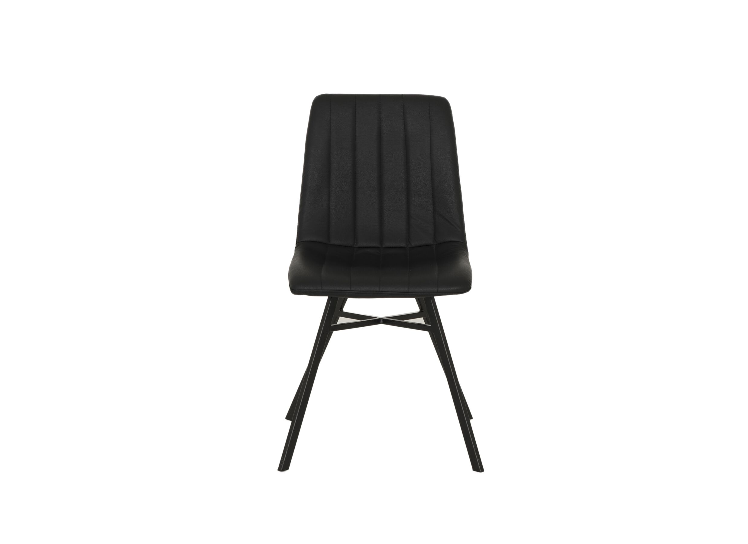 Stoel S190 45,5x56x87,5cm - lederlook - zwart