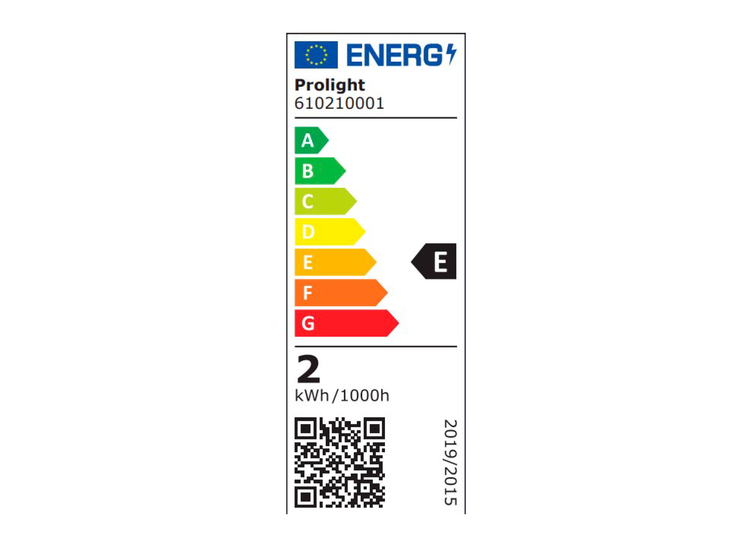 Energielabel - Ledlamp 2W G9