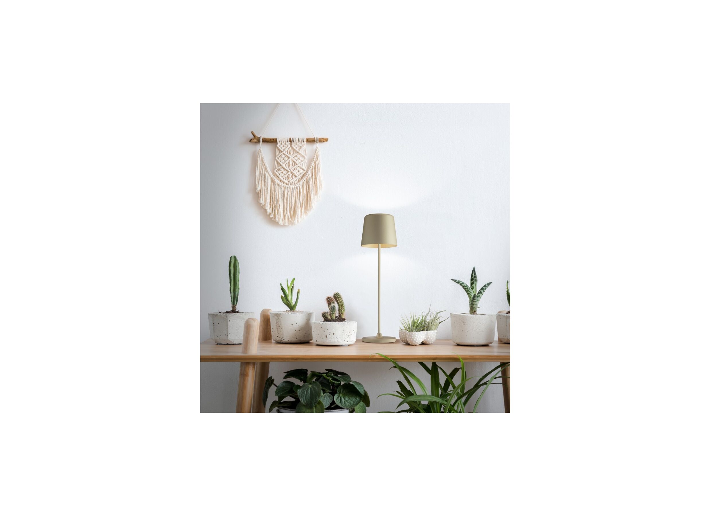 Foto ambiance - Lampe de table Kaami H37cm cappuccino