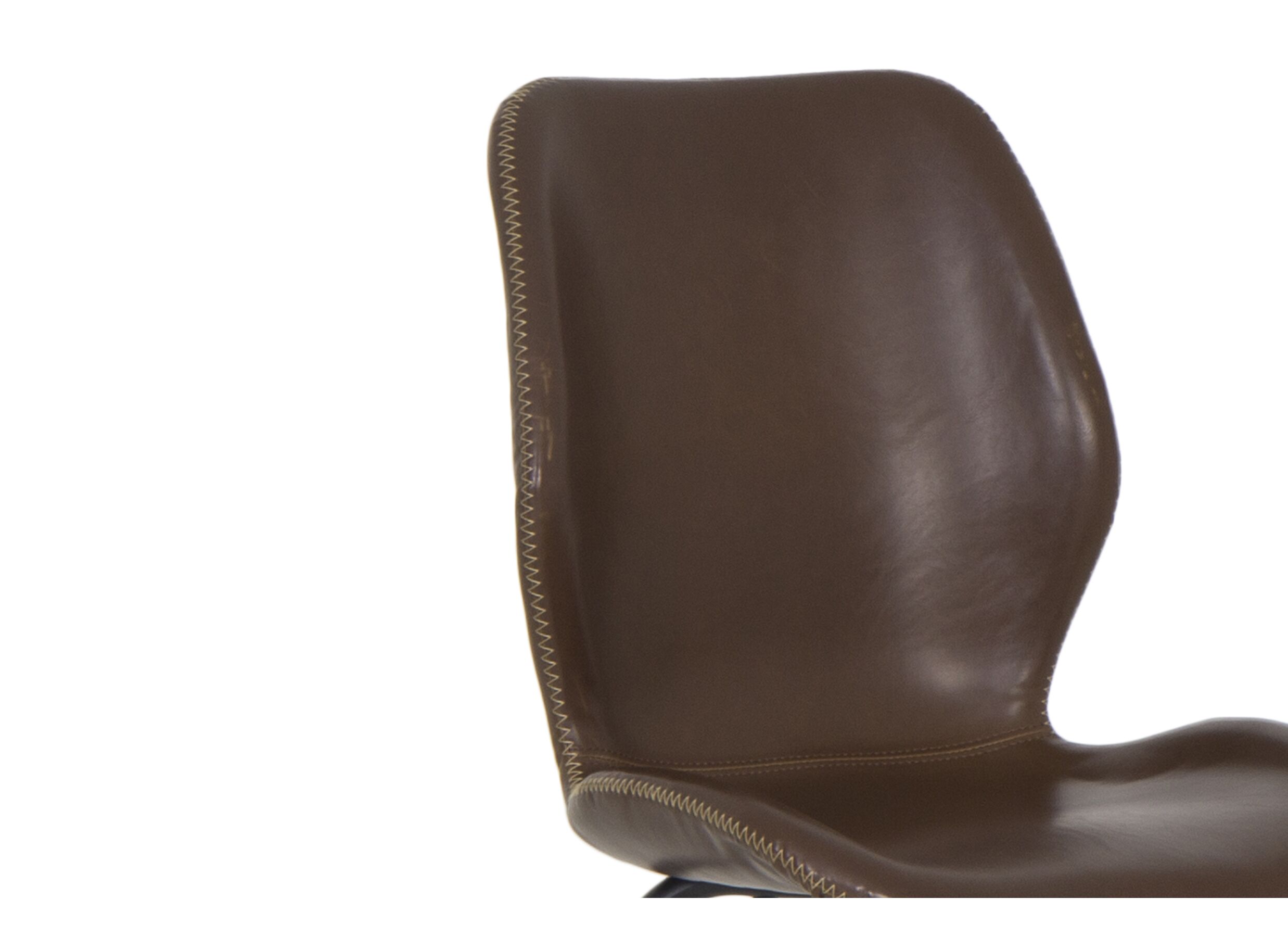 Detailfoto - Stoel Radar lederlook bruin