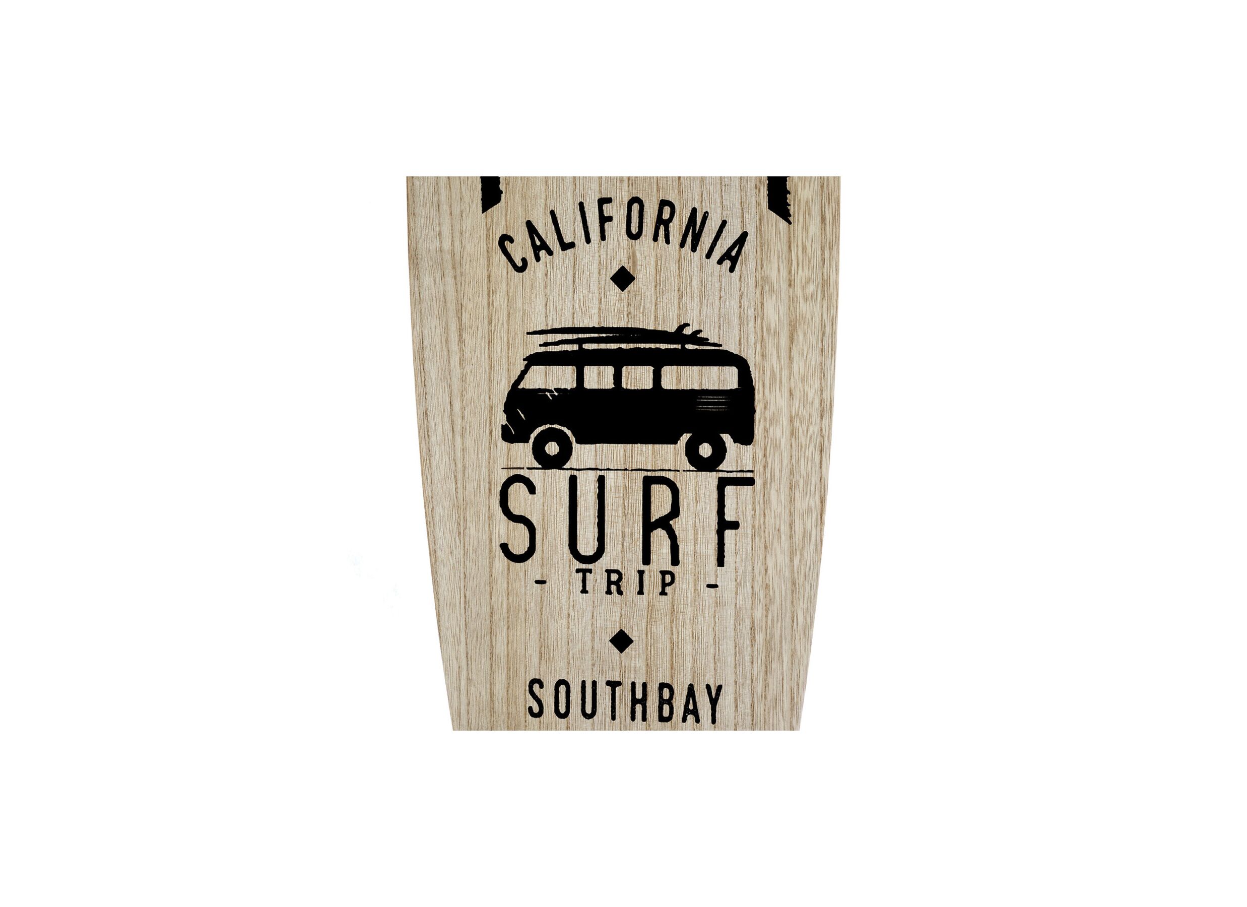 Detailfoto - Wanddecoratie Surfplank South 27x110cm