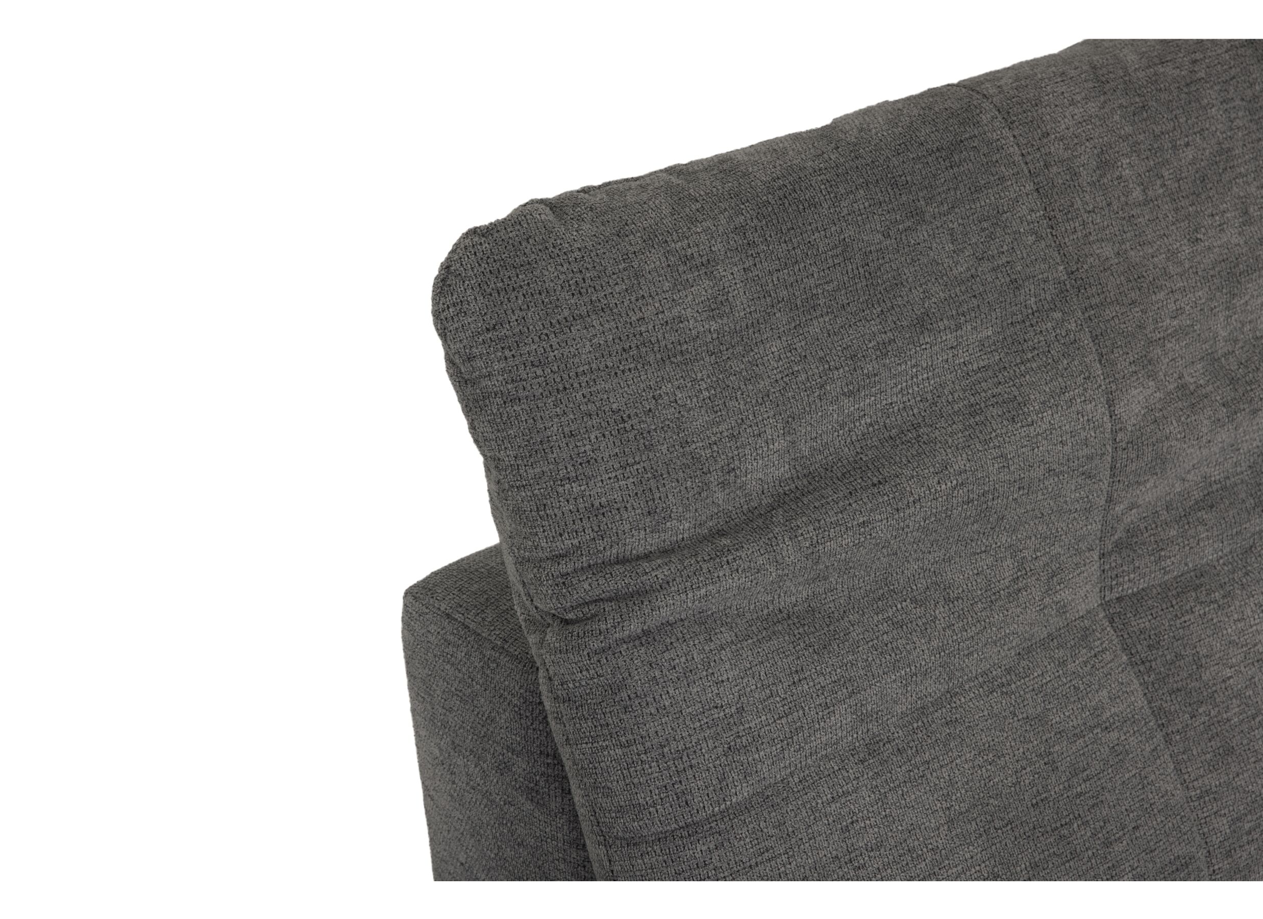 Hoeksalon Artus 371x260cm - stof - grijs met bedfunctie en opbergruimte