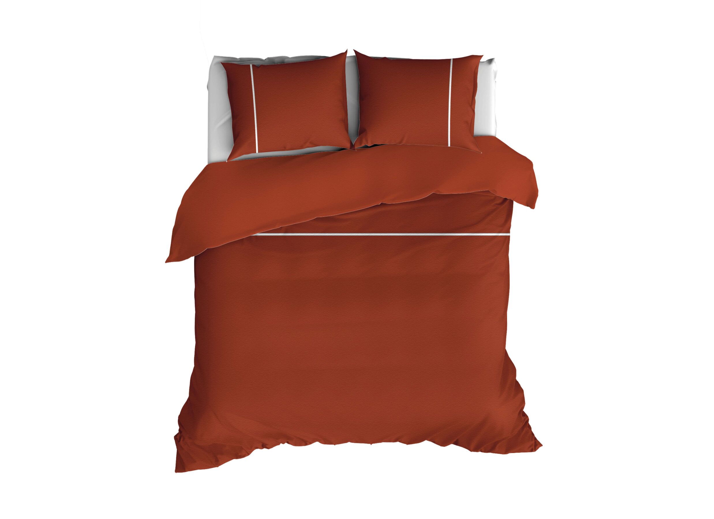 Dekbedovertrek Duchesse 140x200/220cm - flanel - rood - Dekbedovertrek Duchesse 140x200/220cm - flanel - rood
