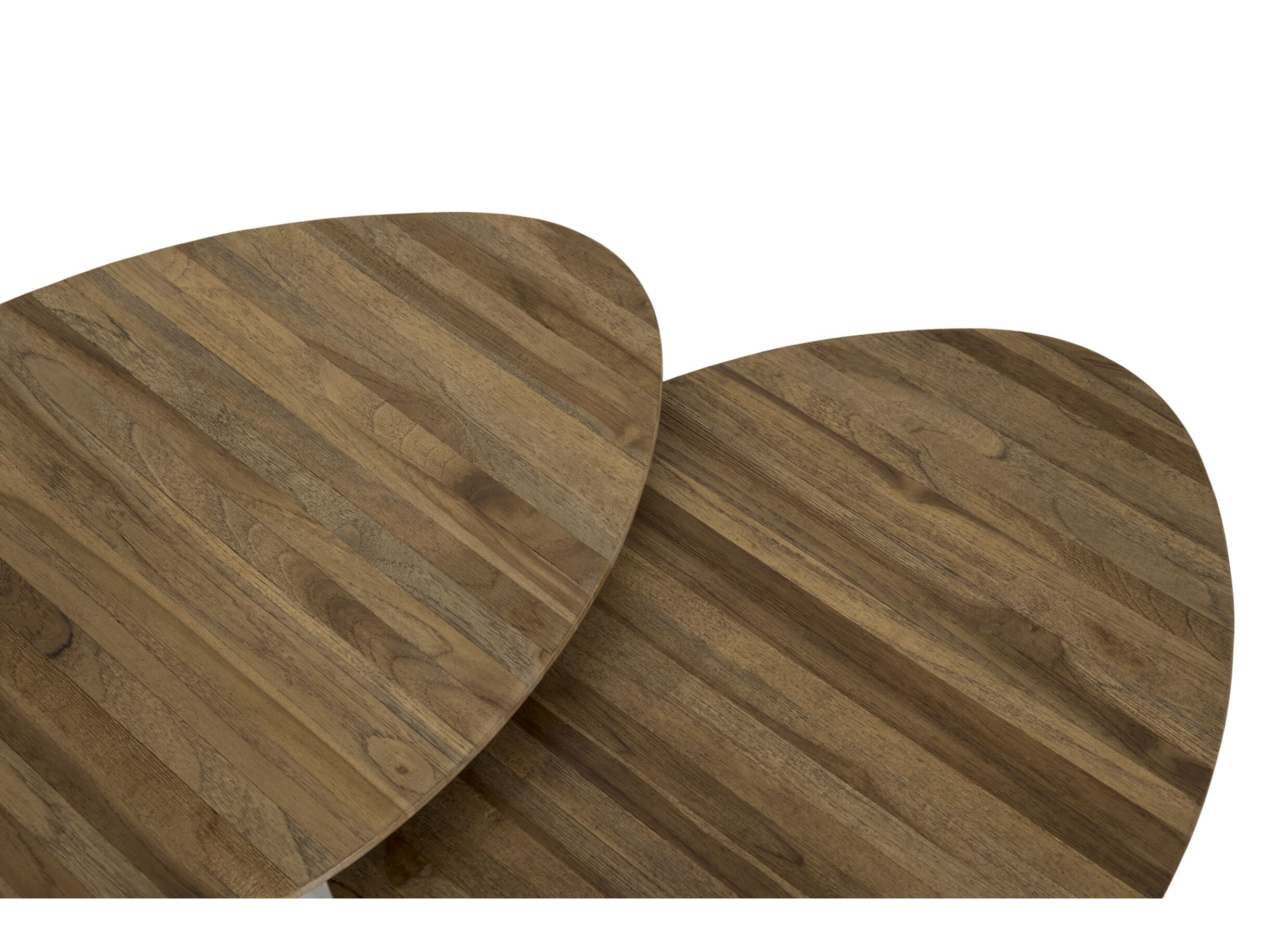 Table basse Zaza teck massif lot de 2