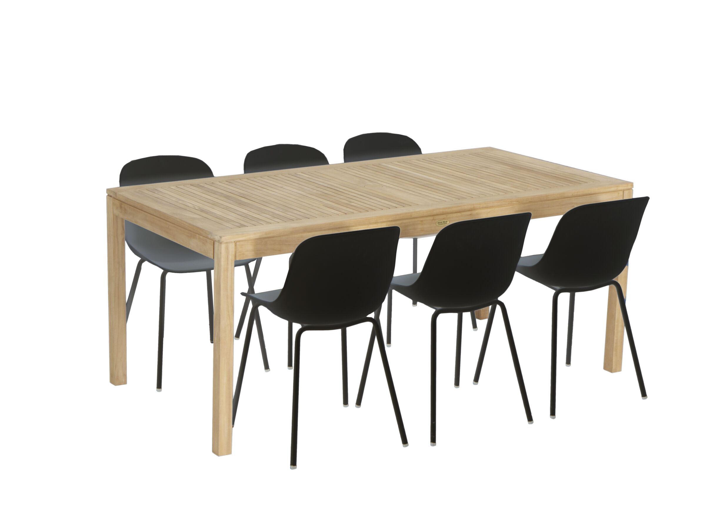 Eetkamer Voodoo met 6 stoelen Atacama - tafel 180x90cm - Eetkamer Voodoo met 6 stoelen Atacama - tafel 180x90cm