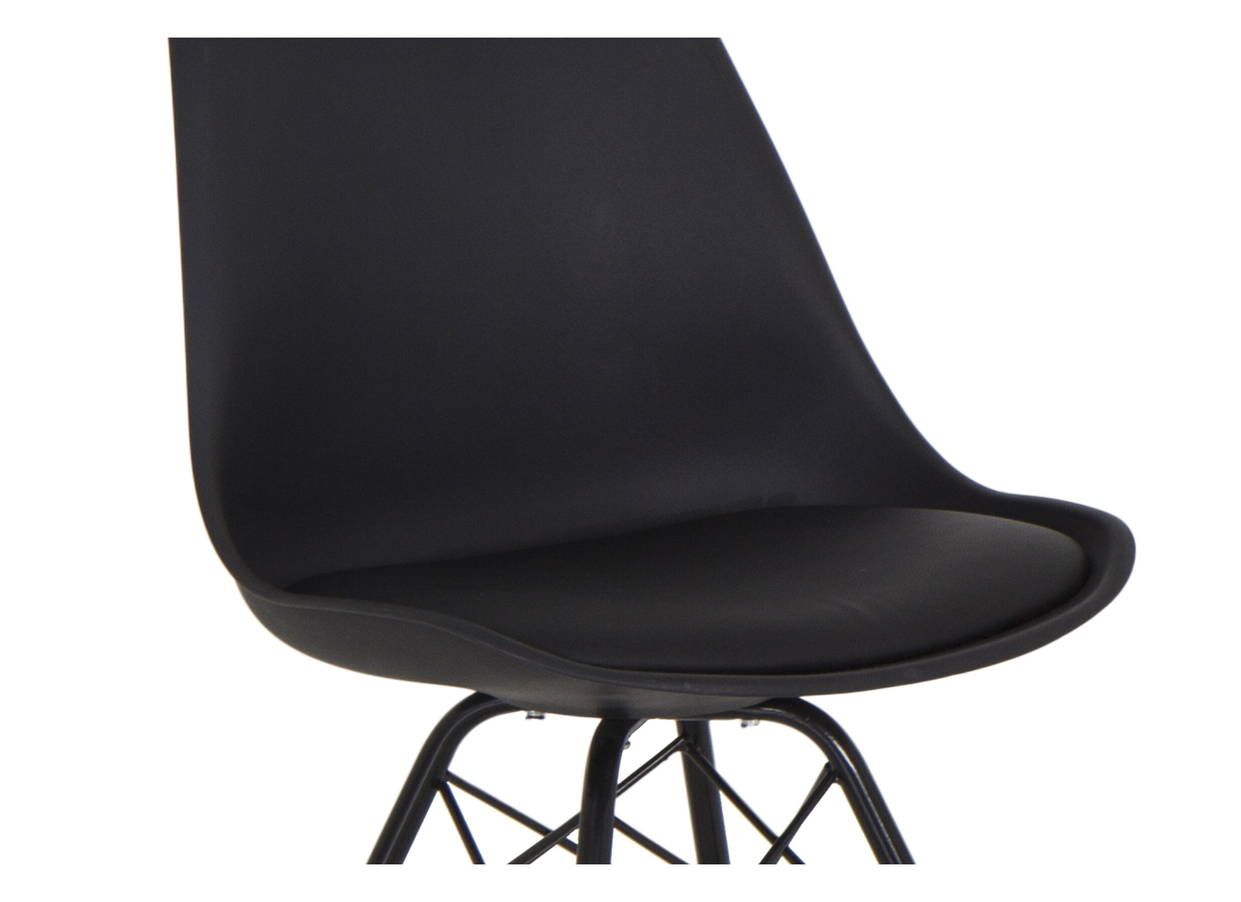 Chaise coque Gigi 49x55x82cm - similicuir - noir