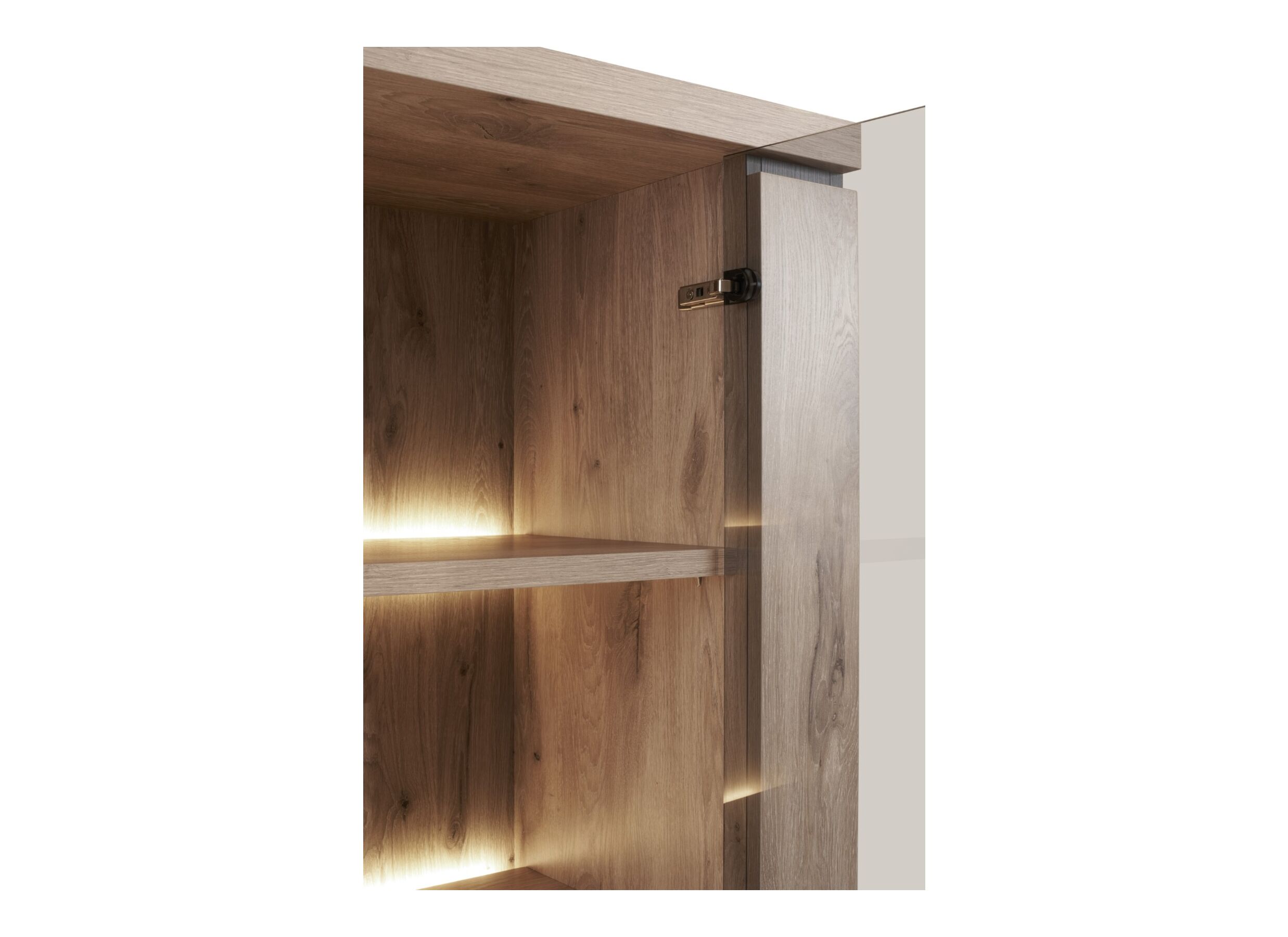 Vitrinekast Stefan 130cm - decor - canyon oak