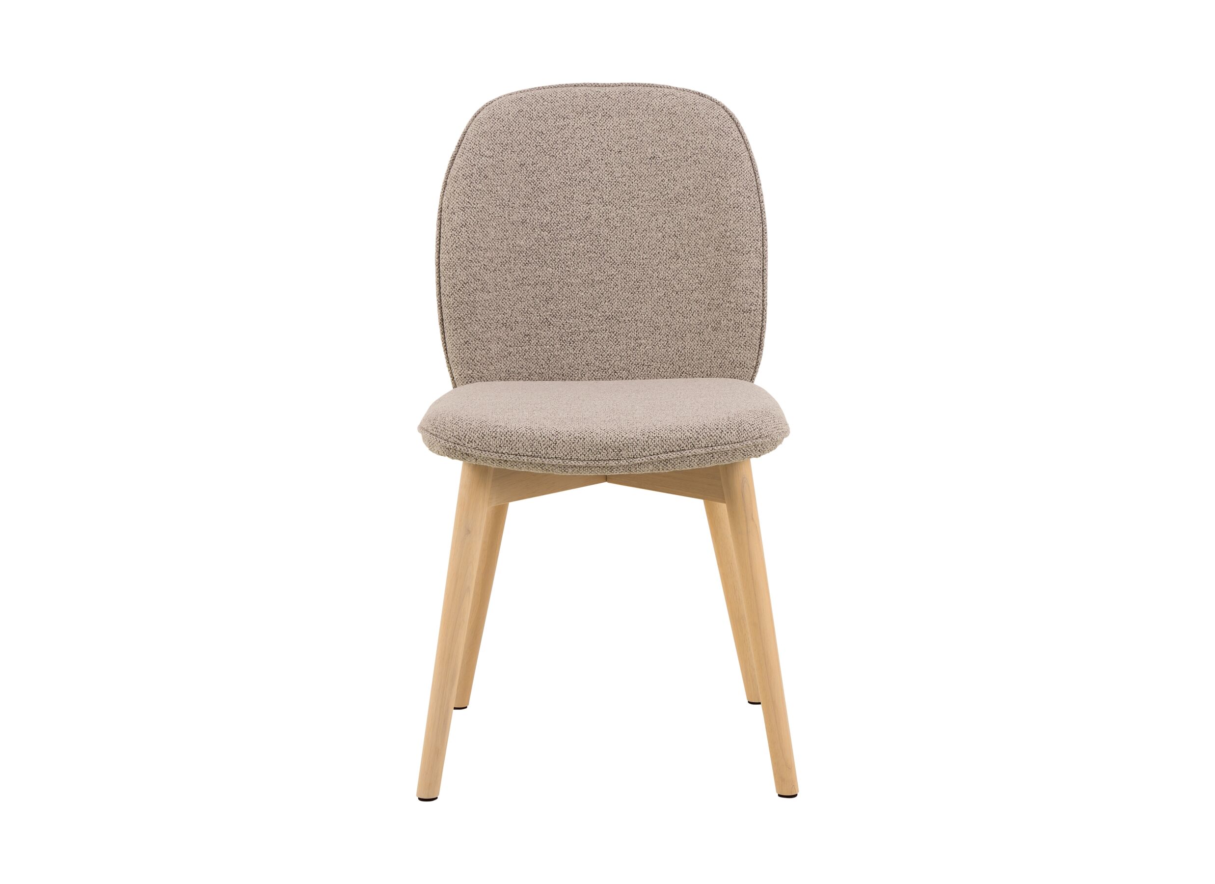 Overzichtsfoto - Stoel 47x49,5x89cm - stof - beige/white oiled oak