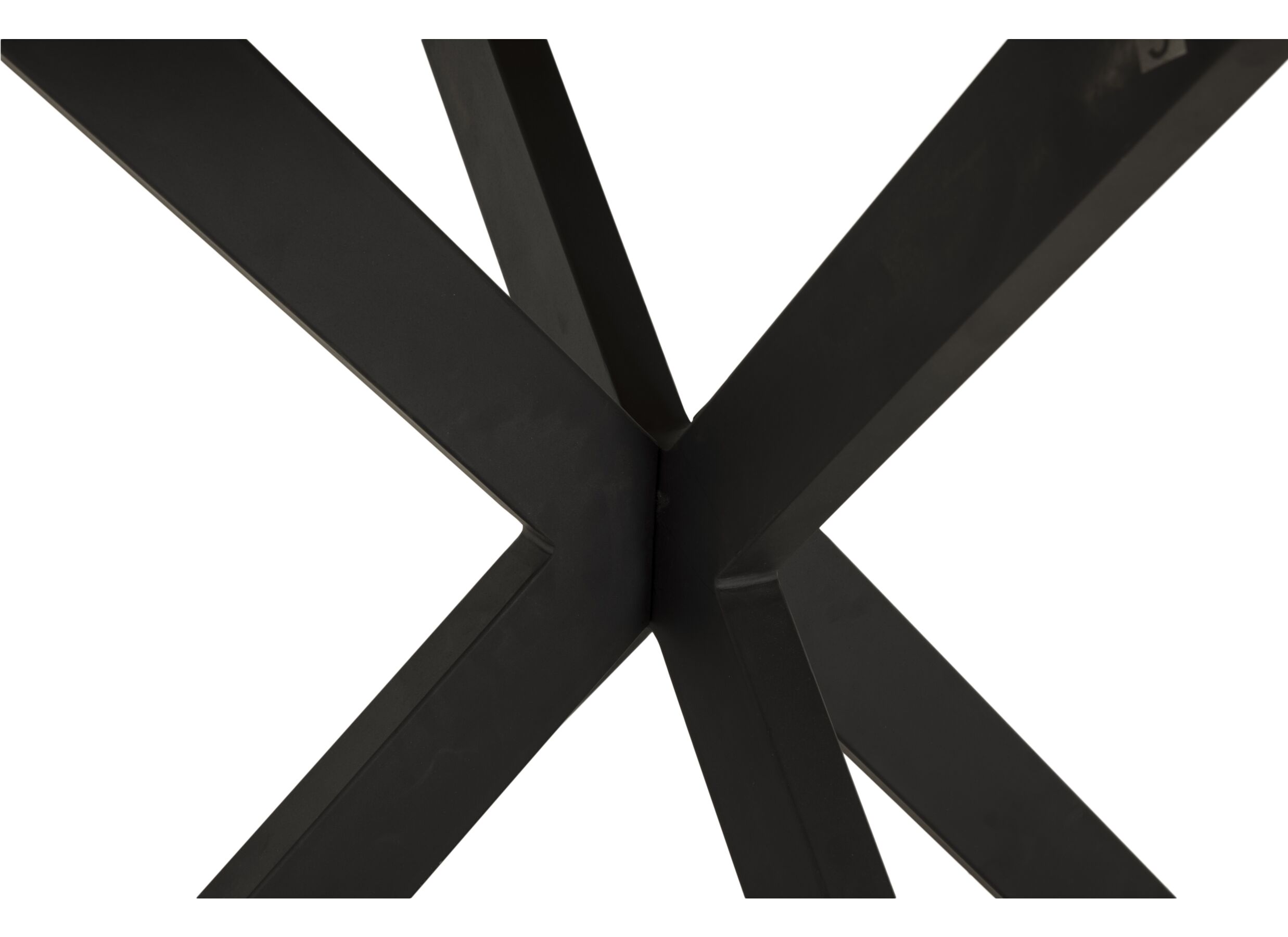 Detail - Table ronde Benedetta Ø130cm - chêne massif et métal - noir