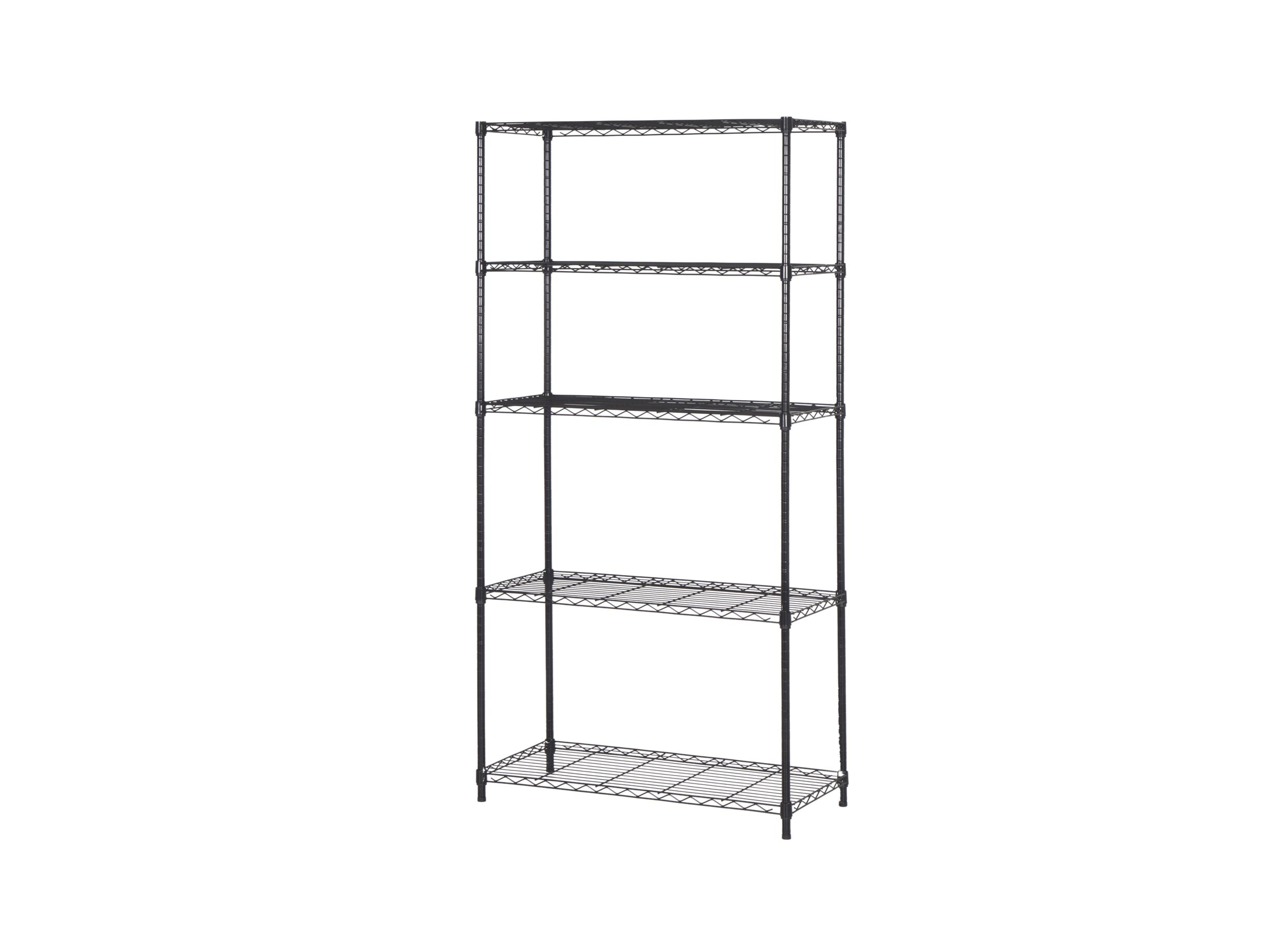 Plus Important - Étagère Quinn 90x40x182cm - métal - noir