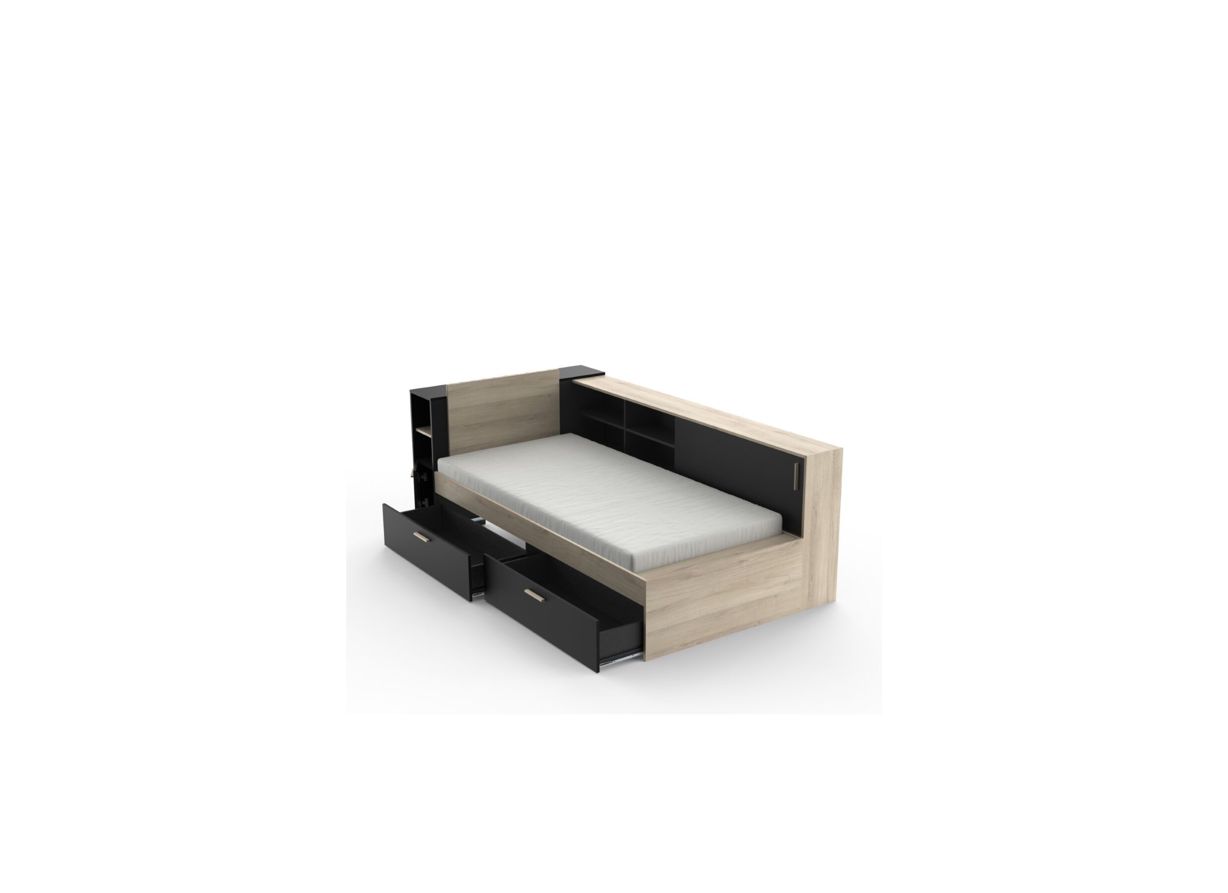 Lit Life 90x190/200cm avec rangement