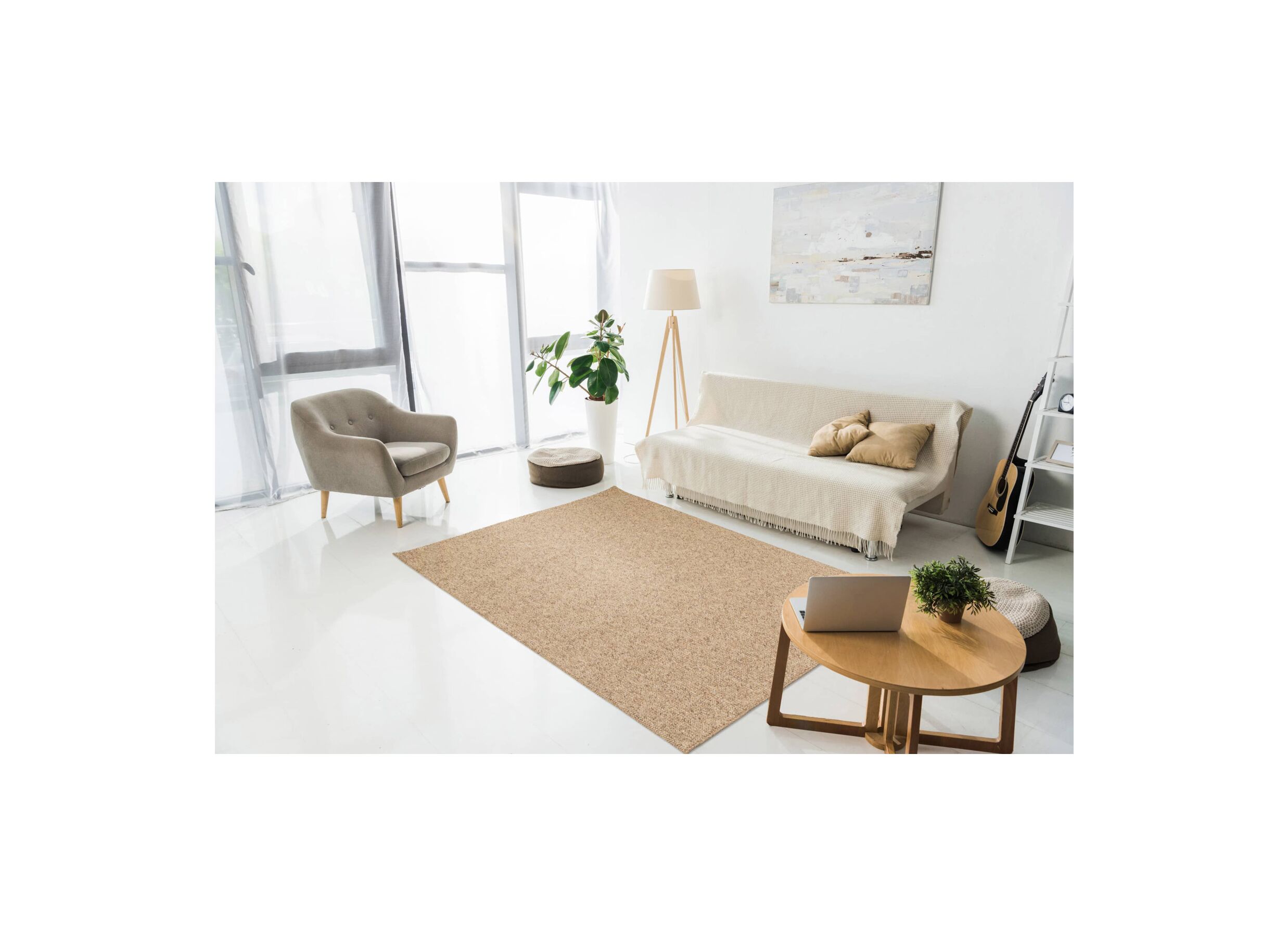 Foto ambiance - Tapis Paya 120x170cm - polypropylène - sisal