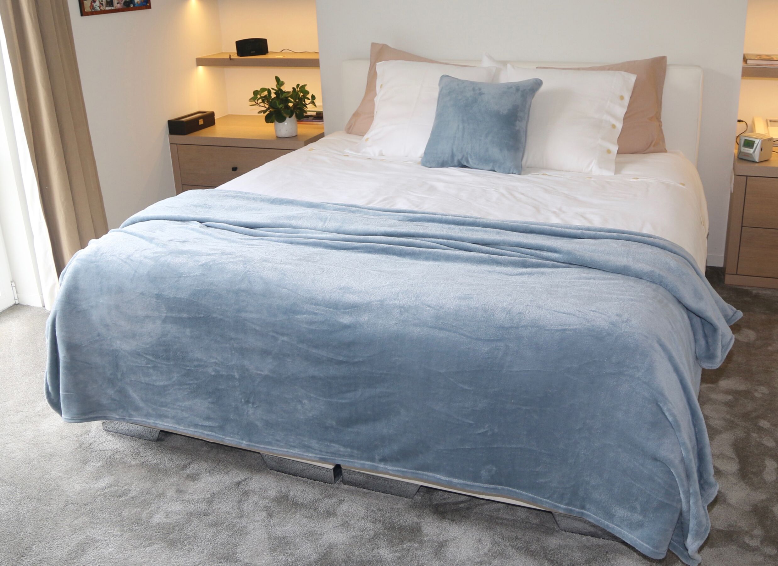 Sfeerfoto - Plaid 220x240cm - microvezel - denim